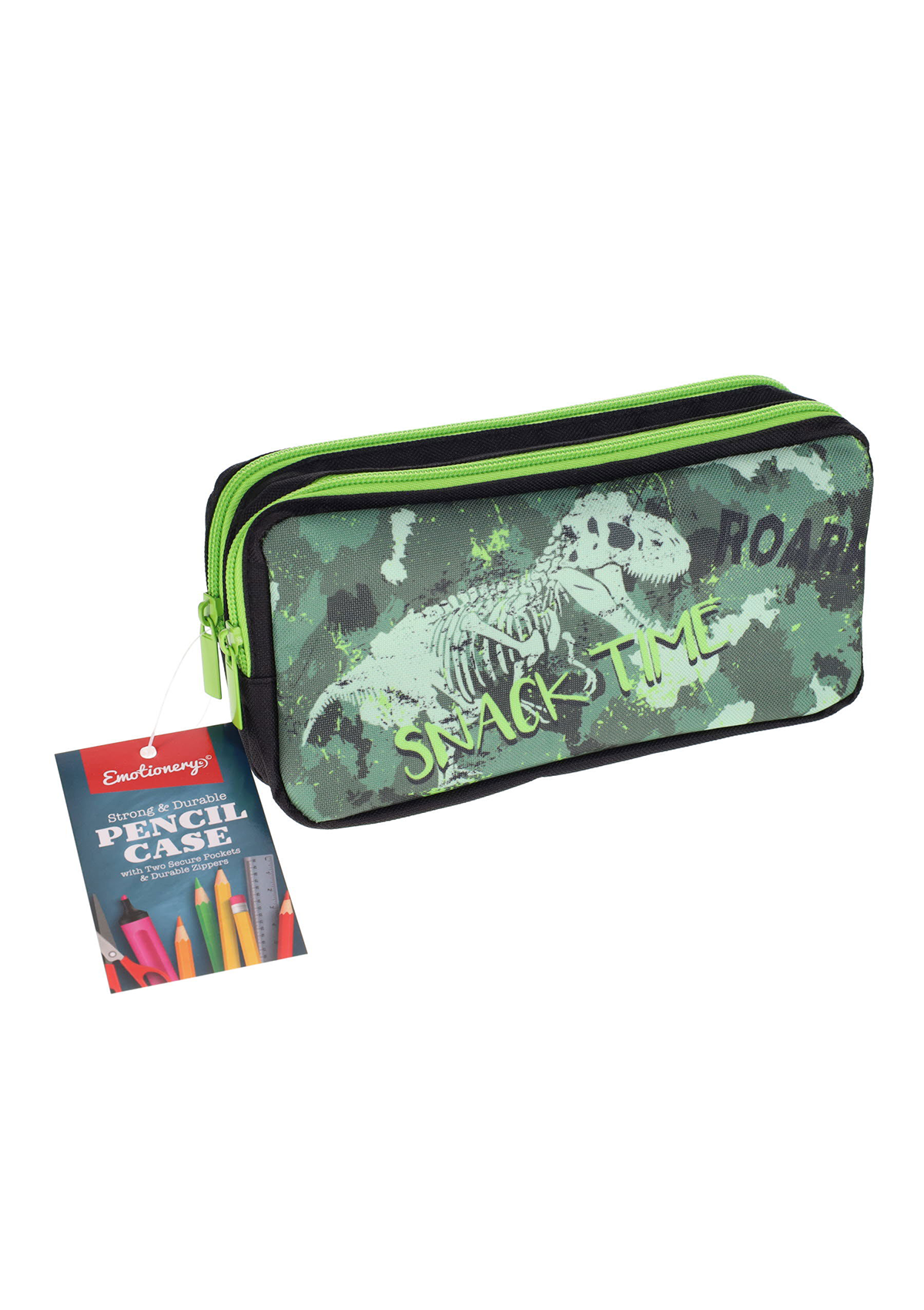 2 Pocket Pencil Case - Dino Snack Time