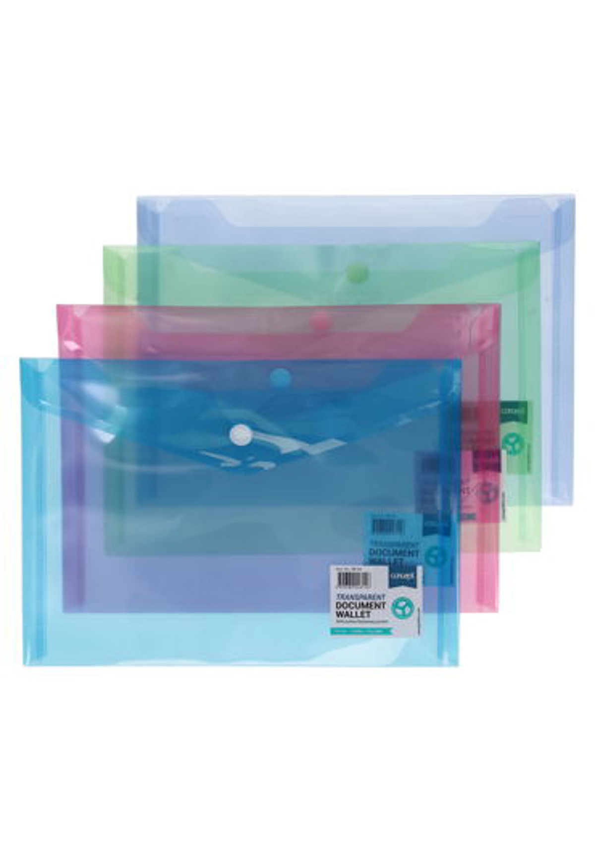 A5 Button Wallet Envelope Clear