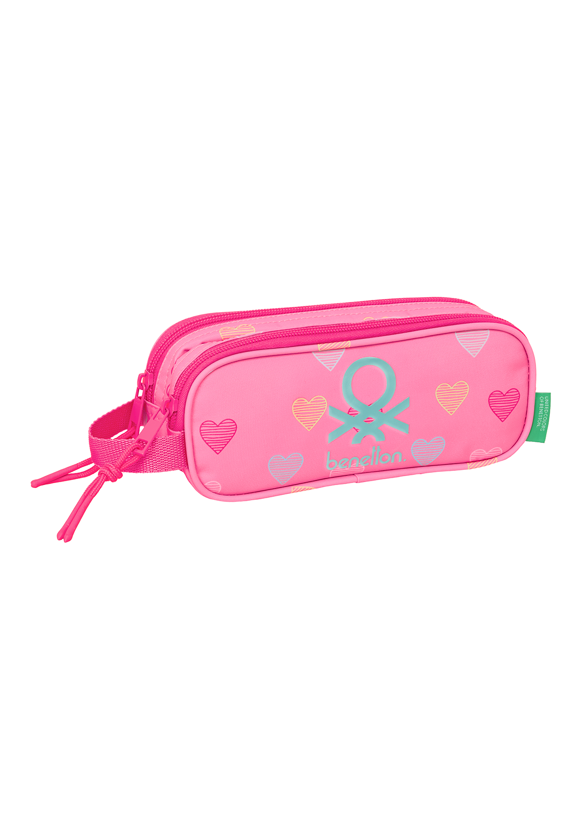 Benetton Heart Double Pencil Case