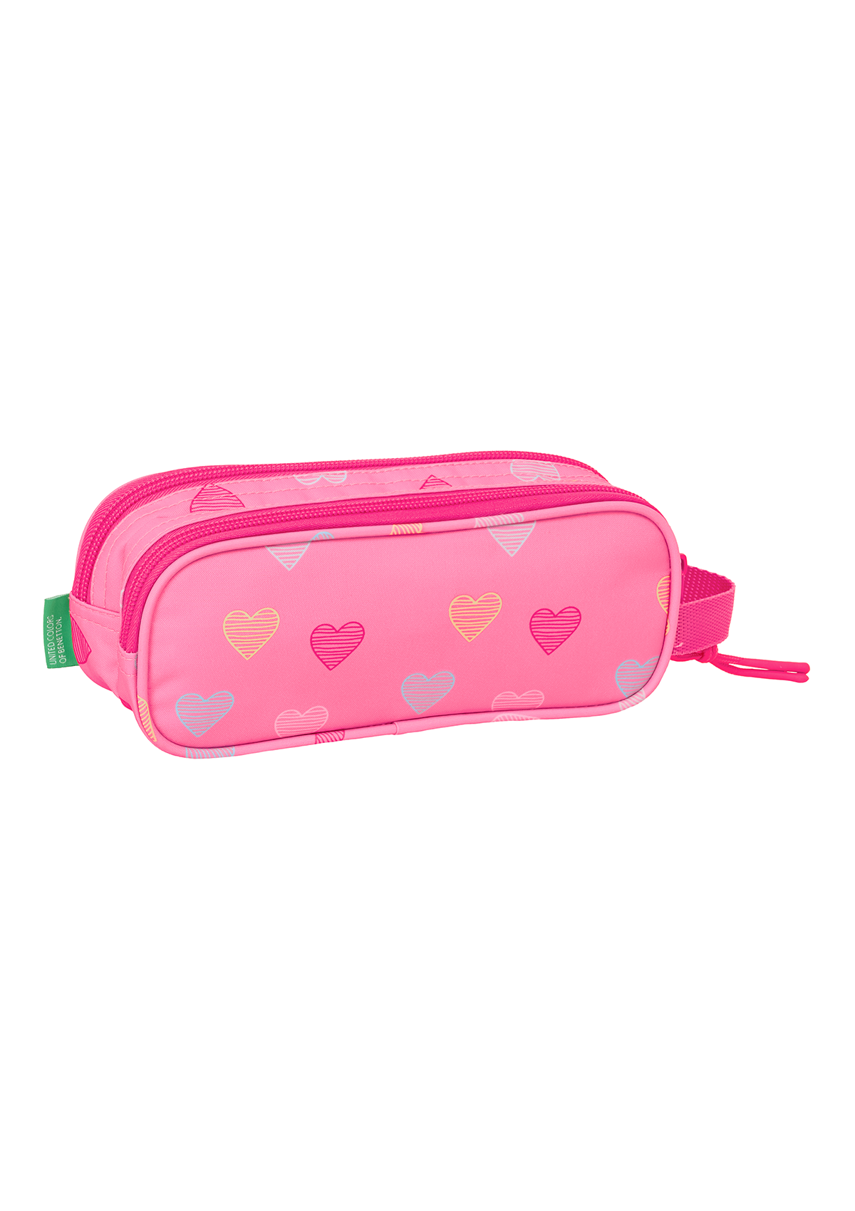 Benetton Heart Double Pencil Case