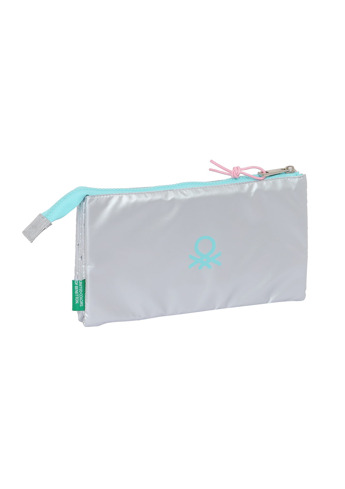 Benetton Silver Triple Pencil Case