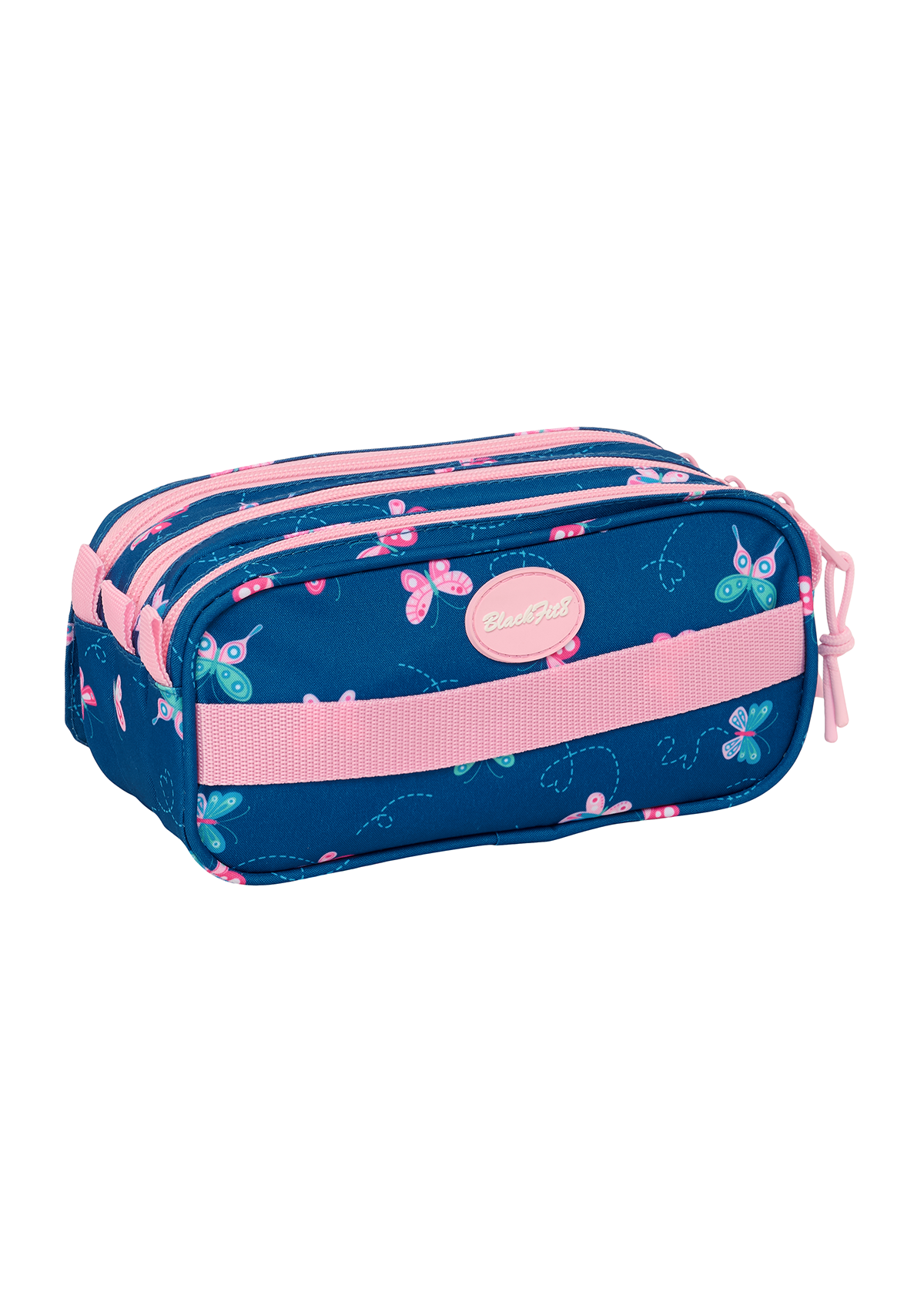 Blackfit8 Mariposas Large Triple Pencil Case