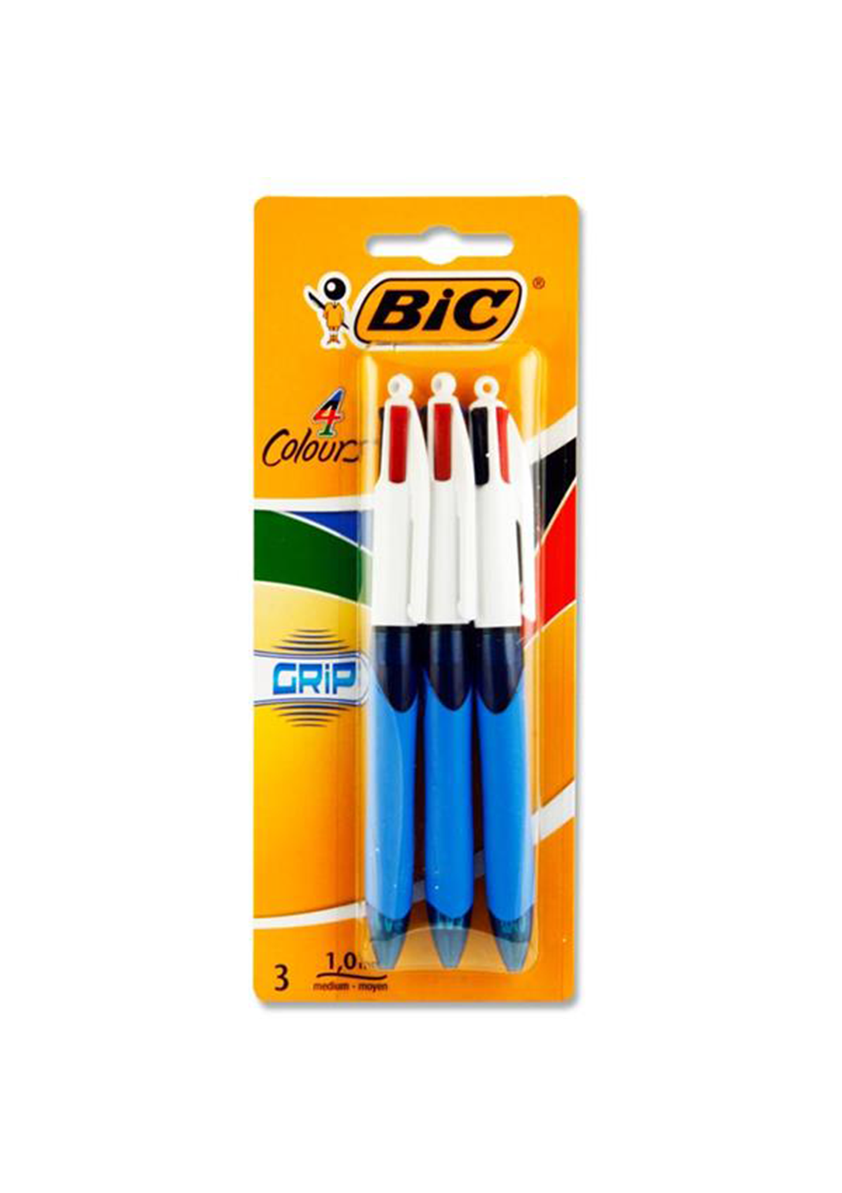 BIC 3x Grip 4 Colour Pens Multi Coloured Pens All In One With Rubber Grip For Office Tasks - Foto 5