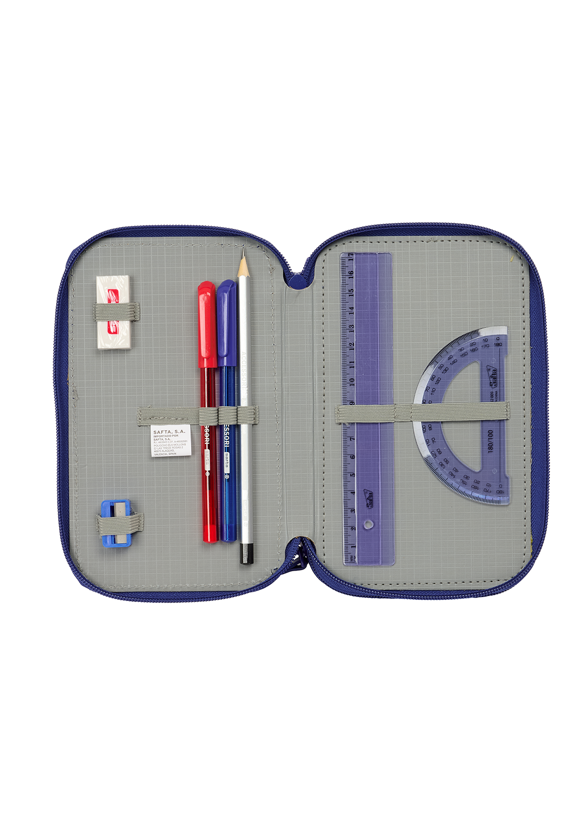 F.C.BARCELONA 1st Team Small Triple 37pc Filled Pencil Case