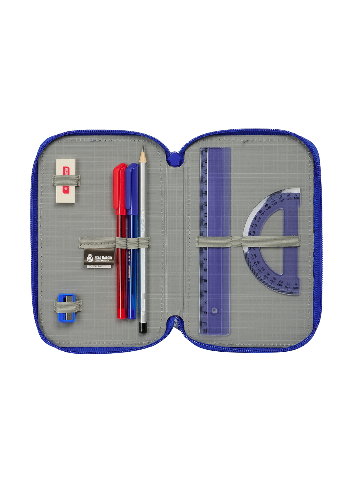 F.C.Real Madrid Blue Small Triple 37pc Filled Pencil Case
