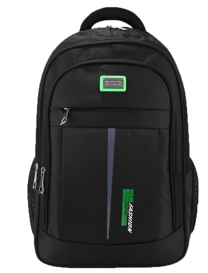 Student Laptop Backpack Black Green