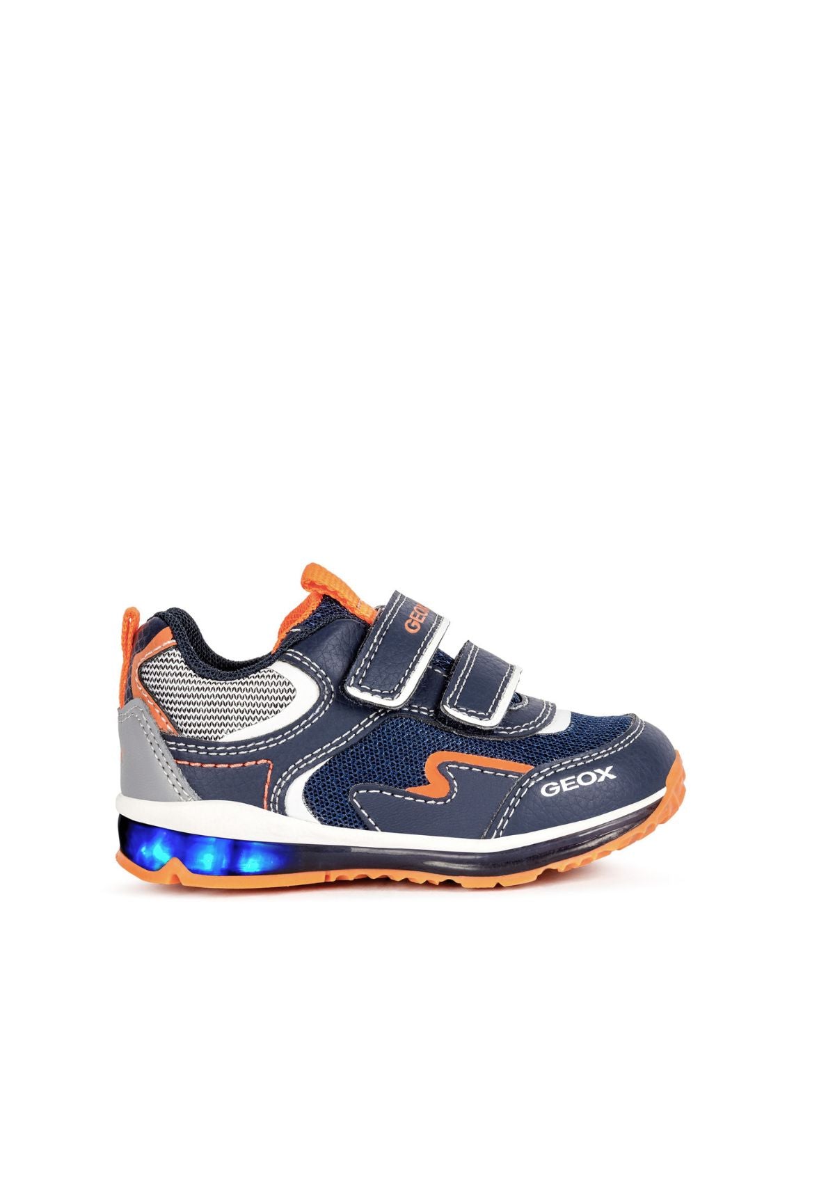 Geox Baby Boys Trainers TODO Navy Orange lights on