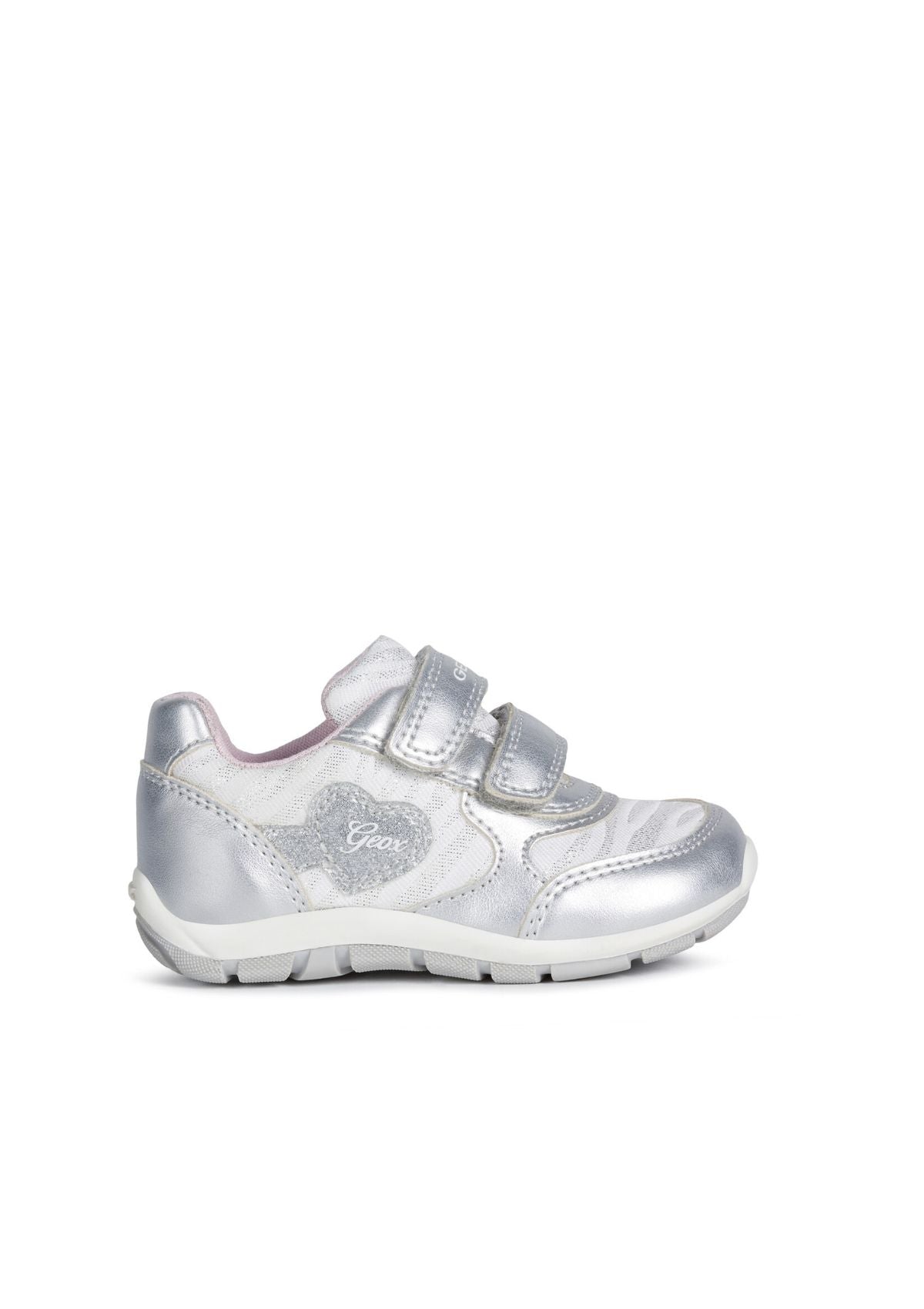 Geox Baby Girls Trainers SHAAX Silver side