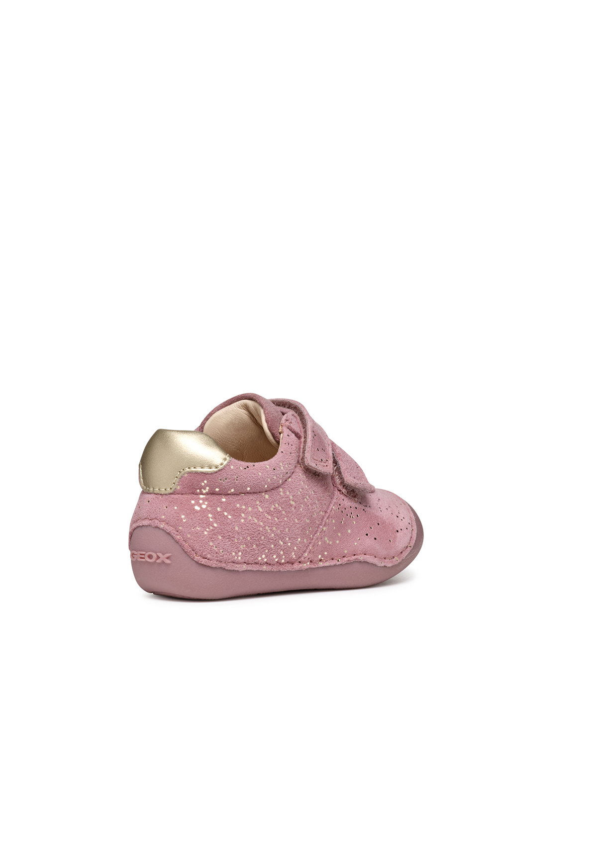 Geox Baby Girls Crawl TUTIM Velcro Shoe Pink Platinum