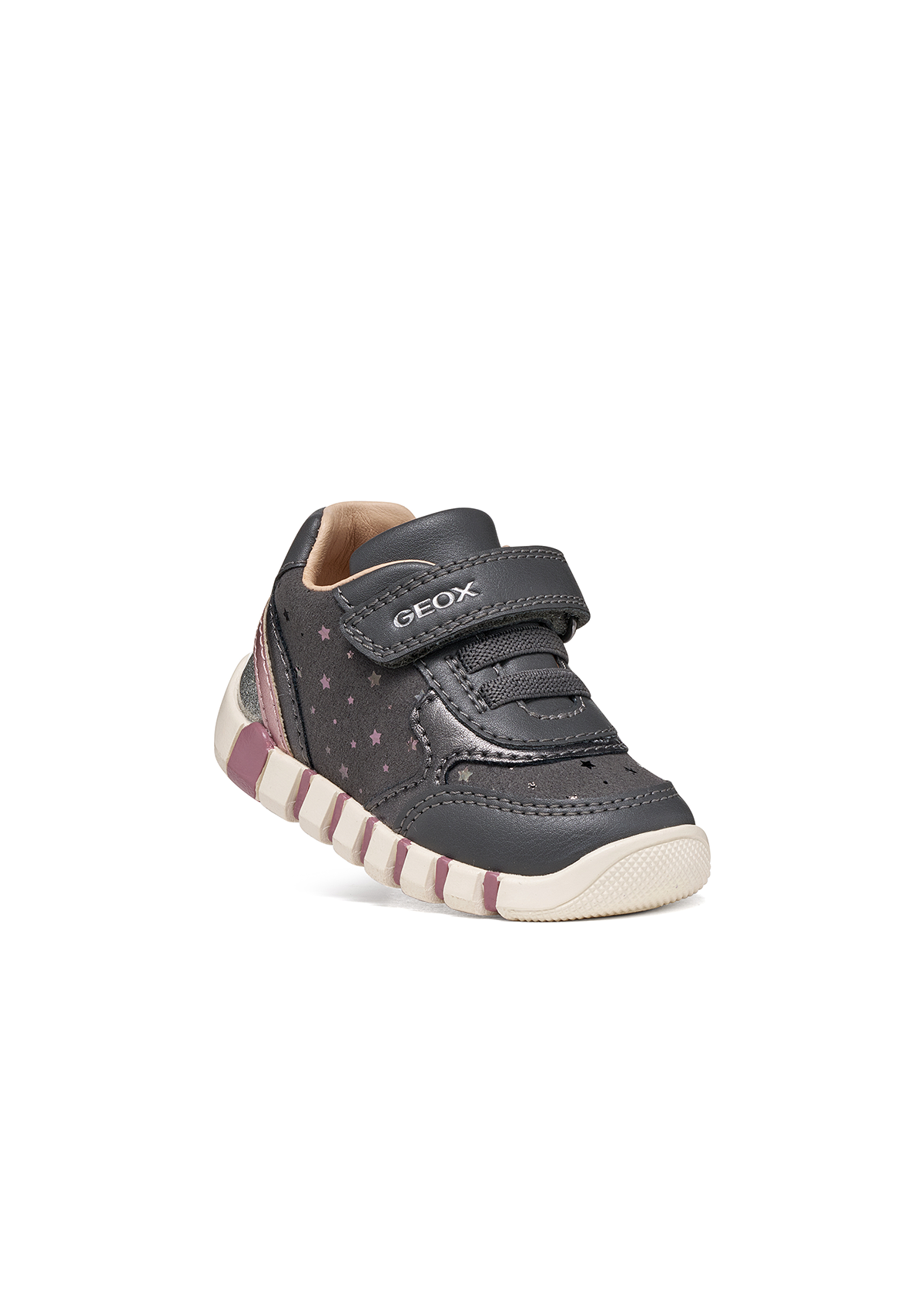 Geox Baby Girls Trainer IUPIDOO Dk Grey Silver