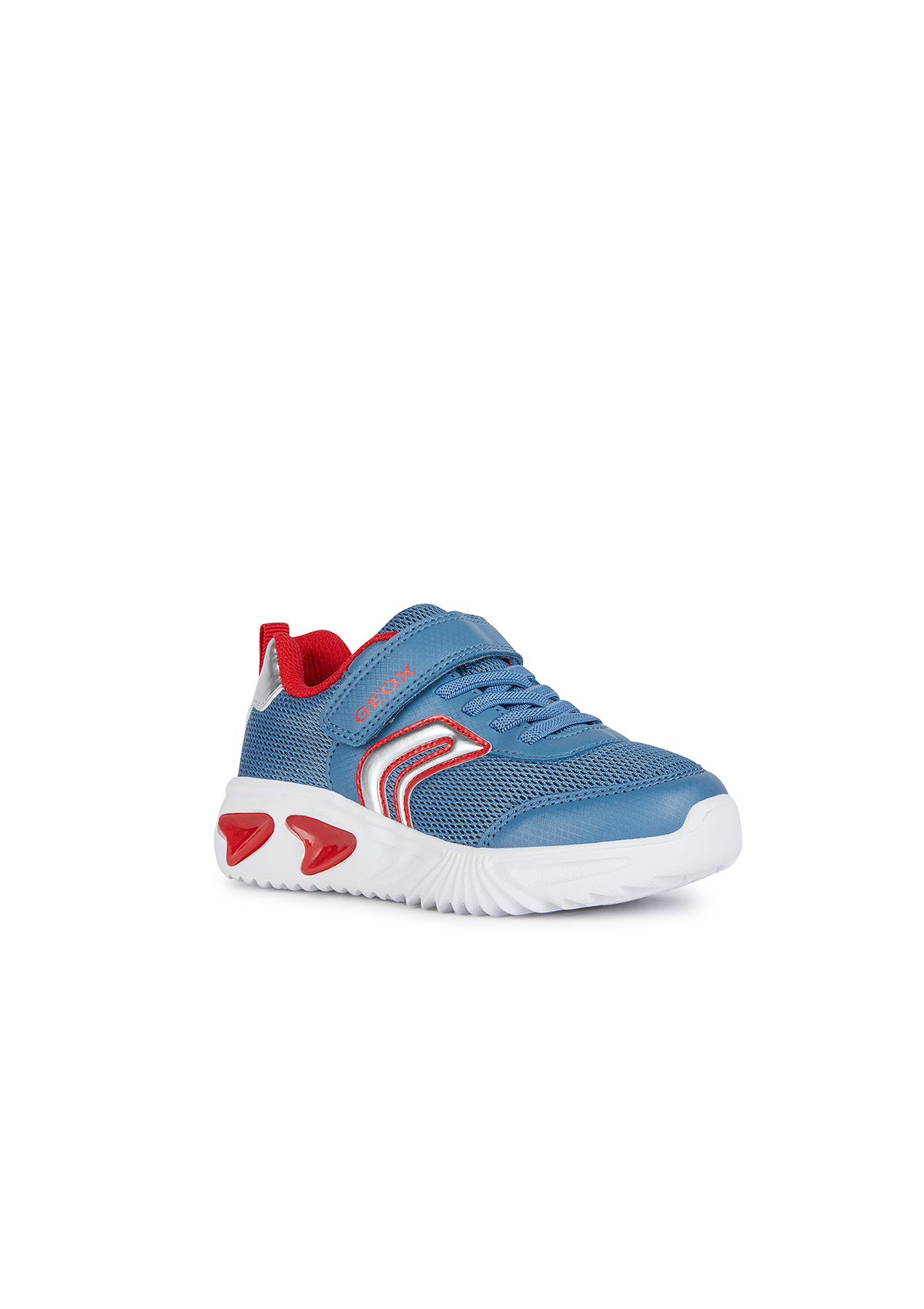 Geox Junior Boys Trainer ASSISTER Lights-Up Avio Red