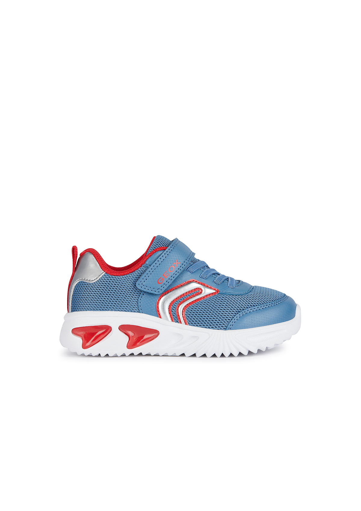 Geox Junior Boys Trainer ASSISTER Lights-Up Avio Red