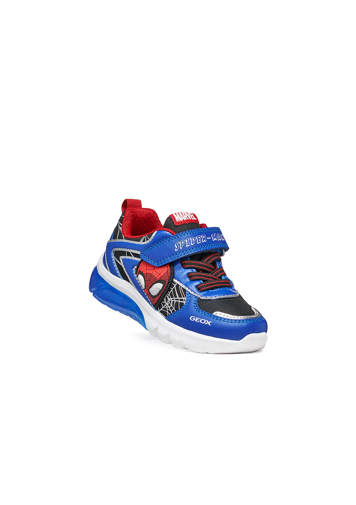 Geox Junior Boys Trainer Spiderman CIBERDRON Black Royal