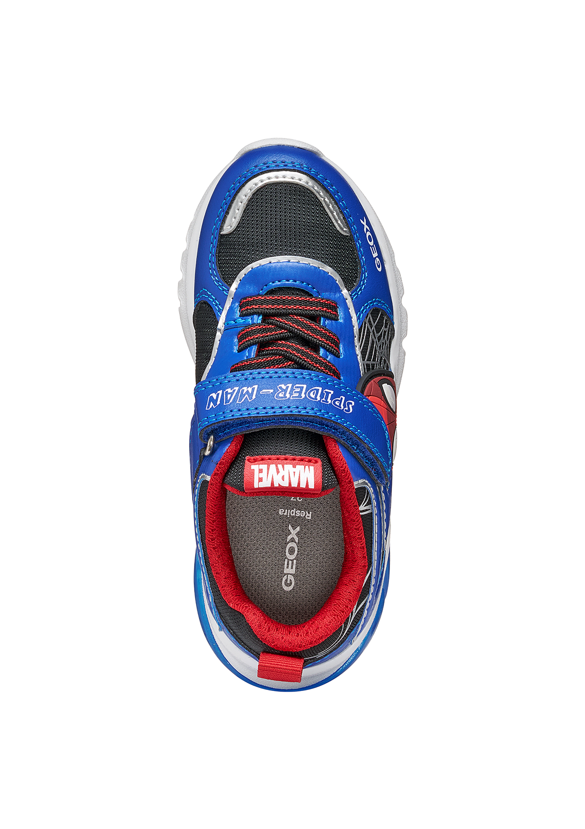 Geox Junior Boys Trainer Spiderman CIBERDRON Black Royal