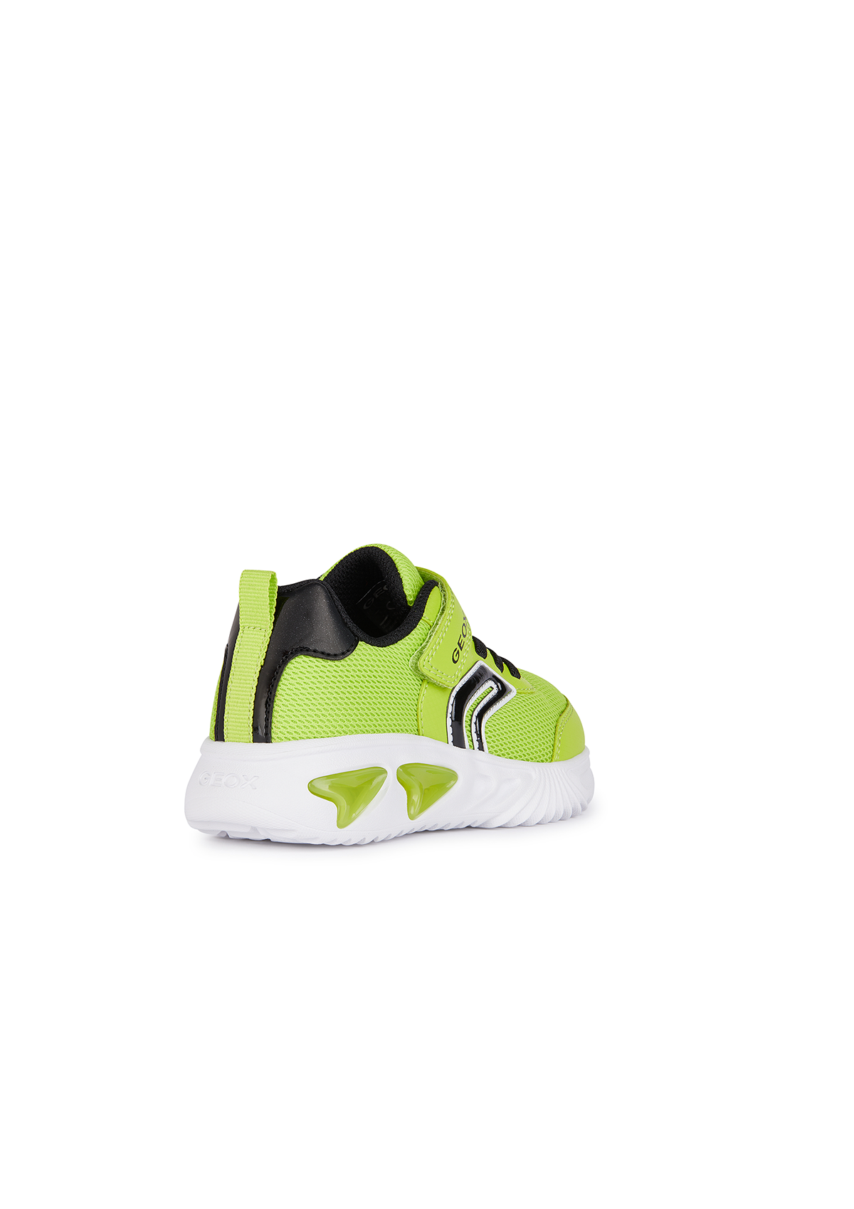 Geox Junior Boys Trainer ASSISTER Lights-Up Lime Black