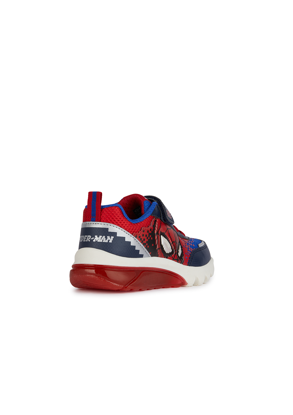 Geox Junior Boys Trainer CIBERDRON Lights-Up Navy Red