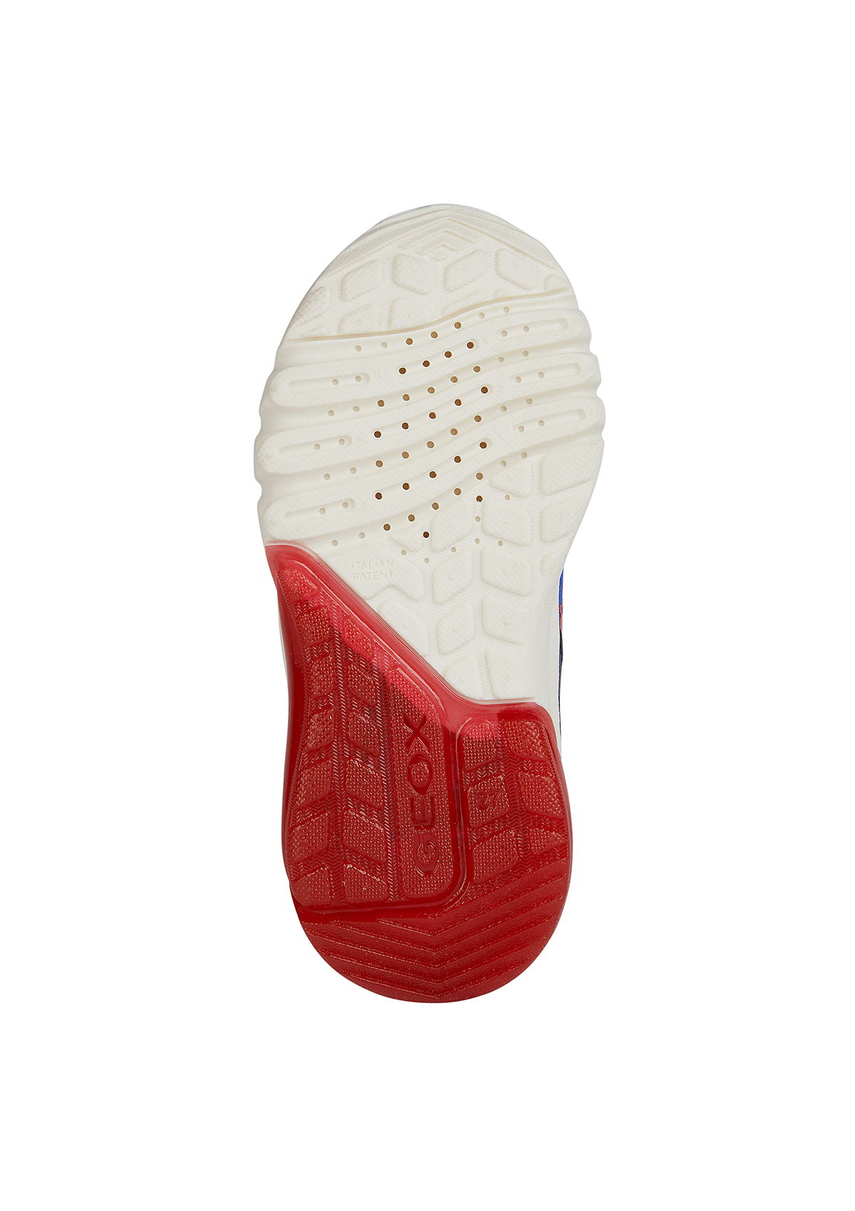 Geox Junior Boys Trainer CIBERDRON Lights-Up Navy Red
