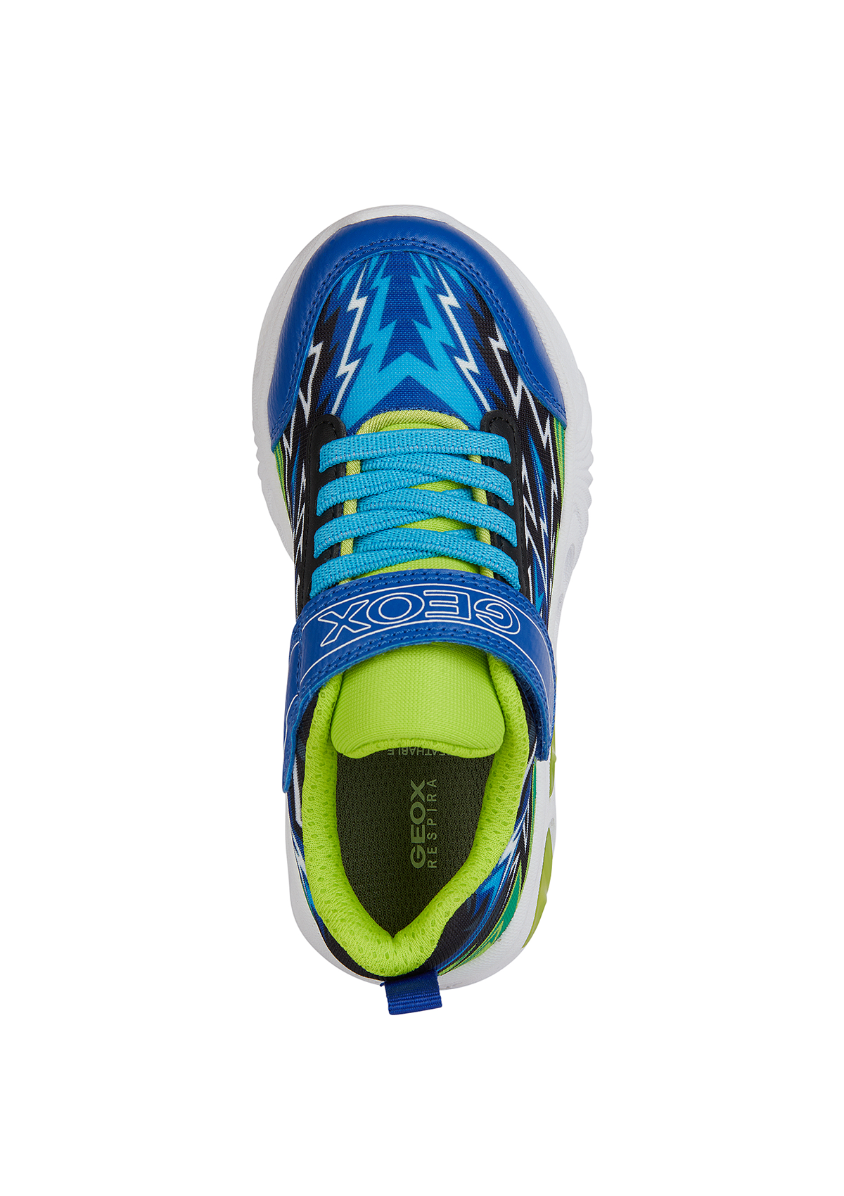 Geox Junior Boys Trainer ASSISTER Lights-Up Royal Lime