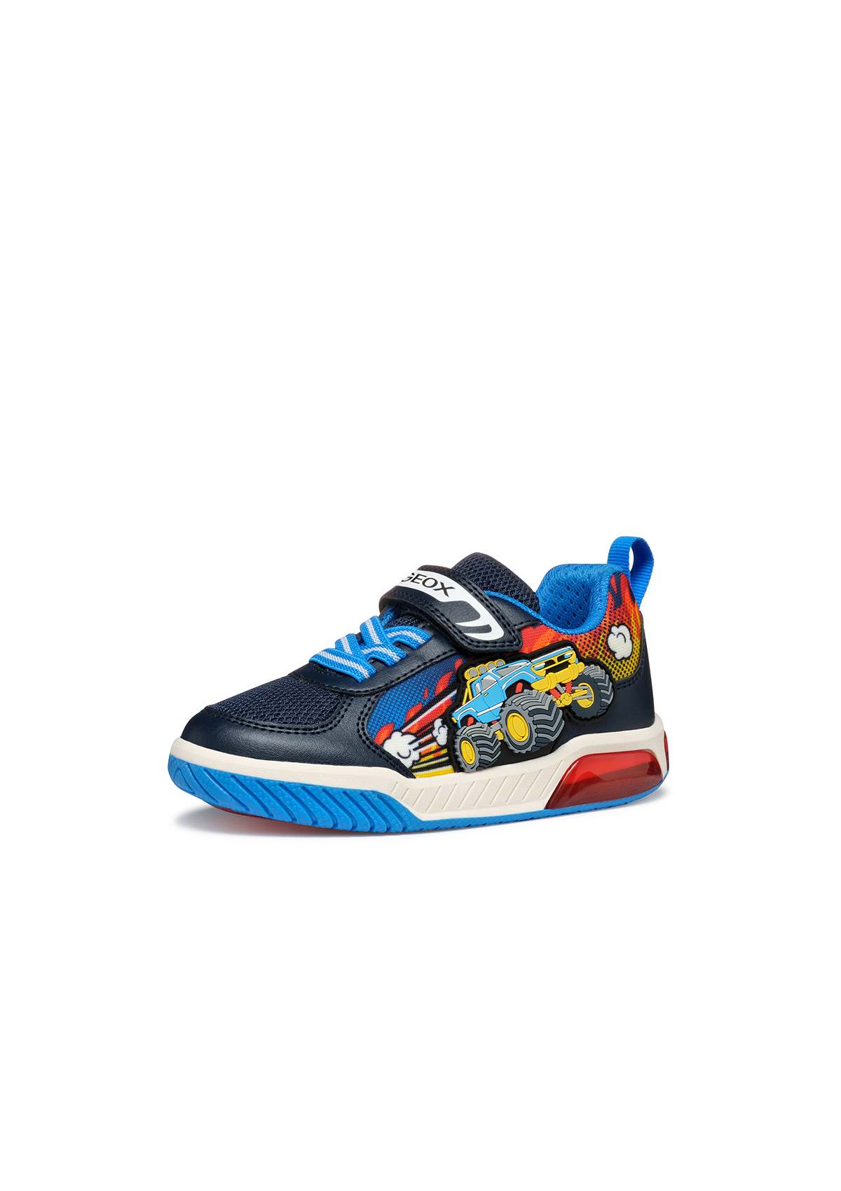 Geox Junior Boys Trainer INEK Lights-Up  Navy-Lt Blue