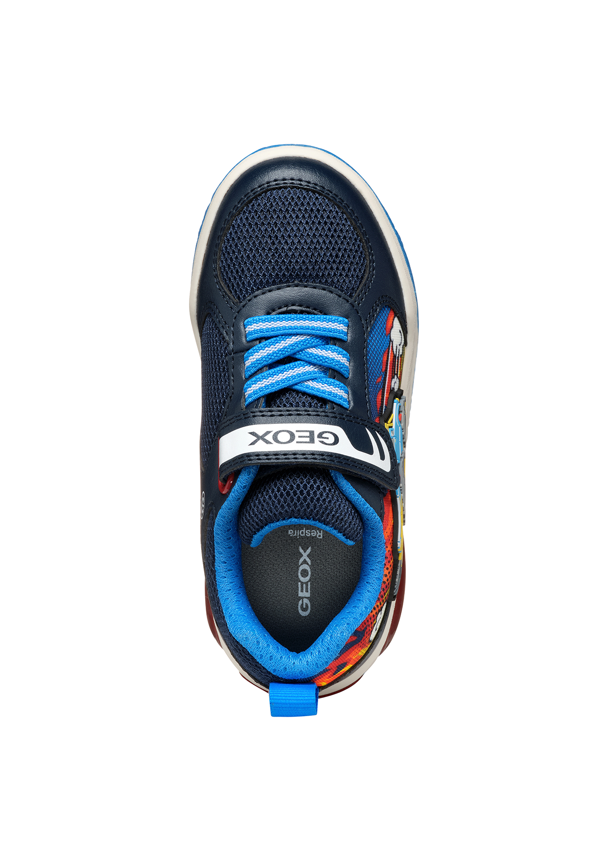 Geox Junior Boys Trainer INEK Lights-Up Navy-Lt Blue