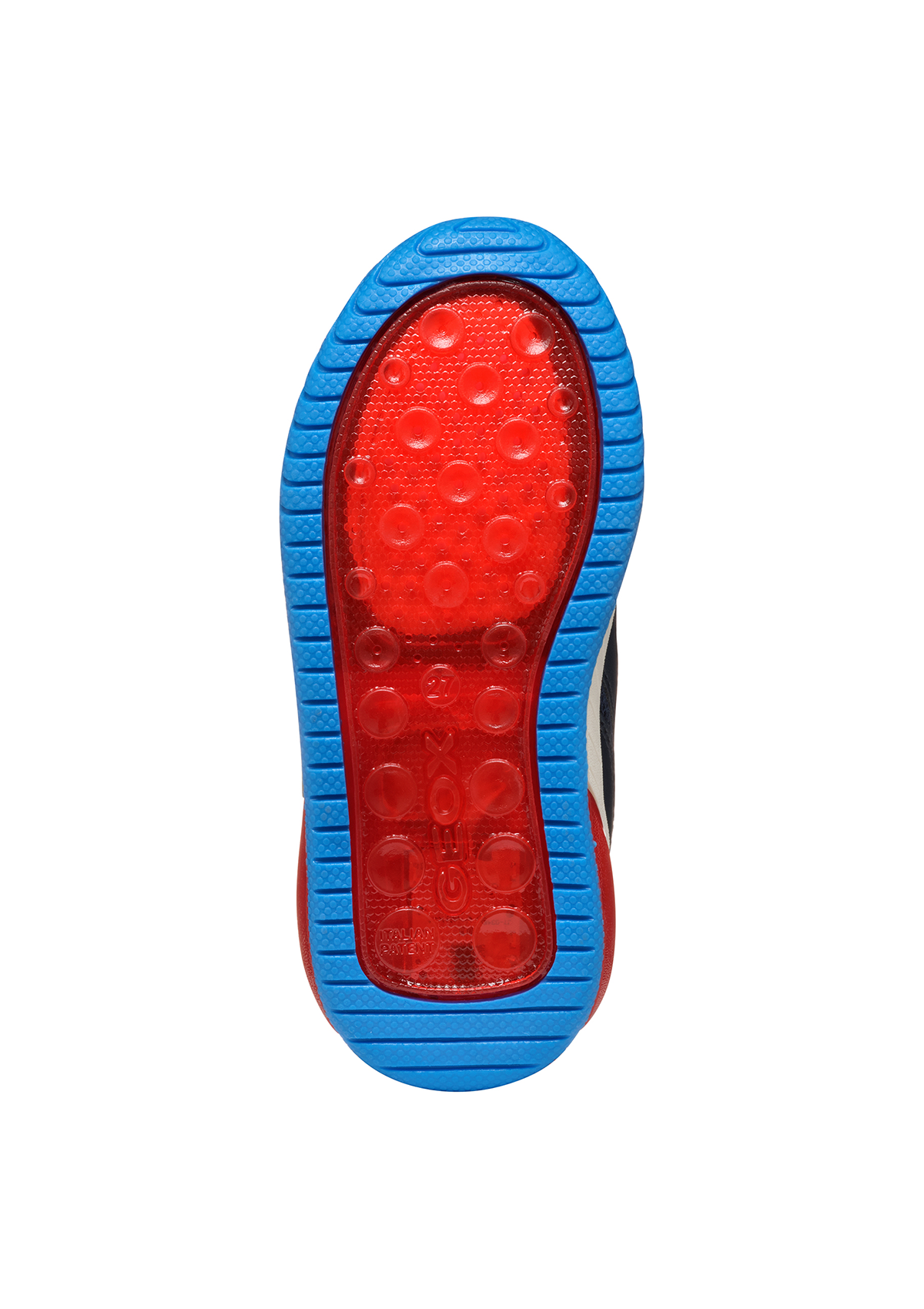 Geox Junior Boys Trainer INEK Lights-Up Navy-Lt Blue