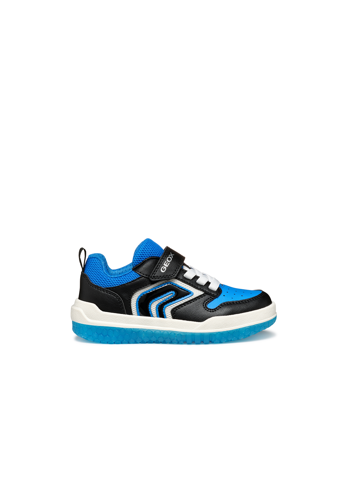 Geox Junior Boys Trainer BUZZERLIGHT Black-Lt Blue