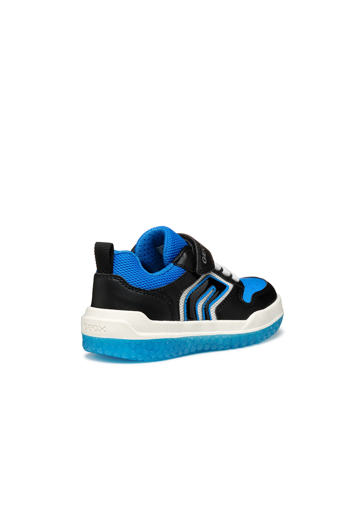 Geox Junior Boys Trainer BUZZERLIGHT Black-Lt Blue