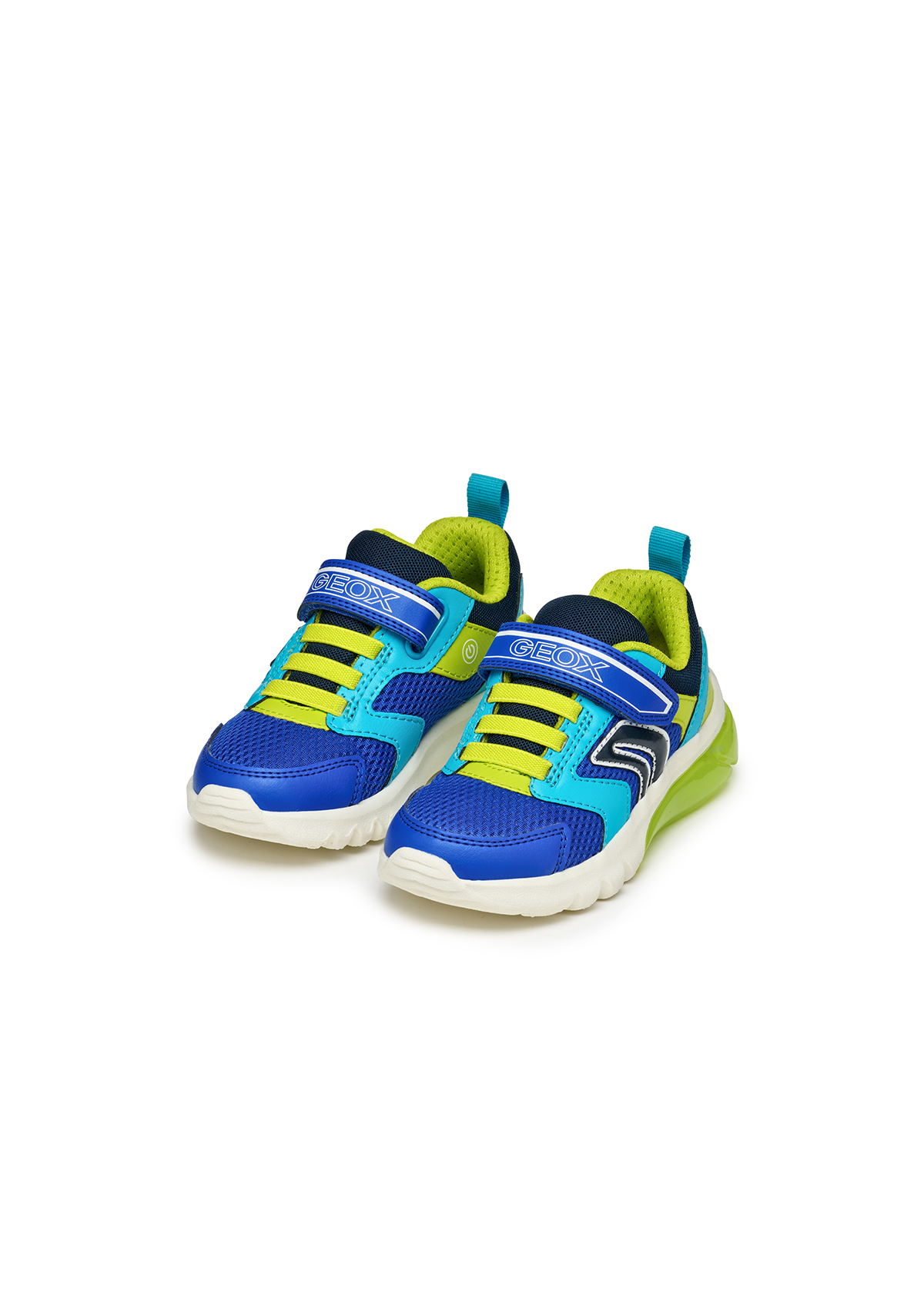 Geox Junior Boys Trainer CIBERDRON Royal-Lime