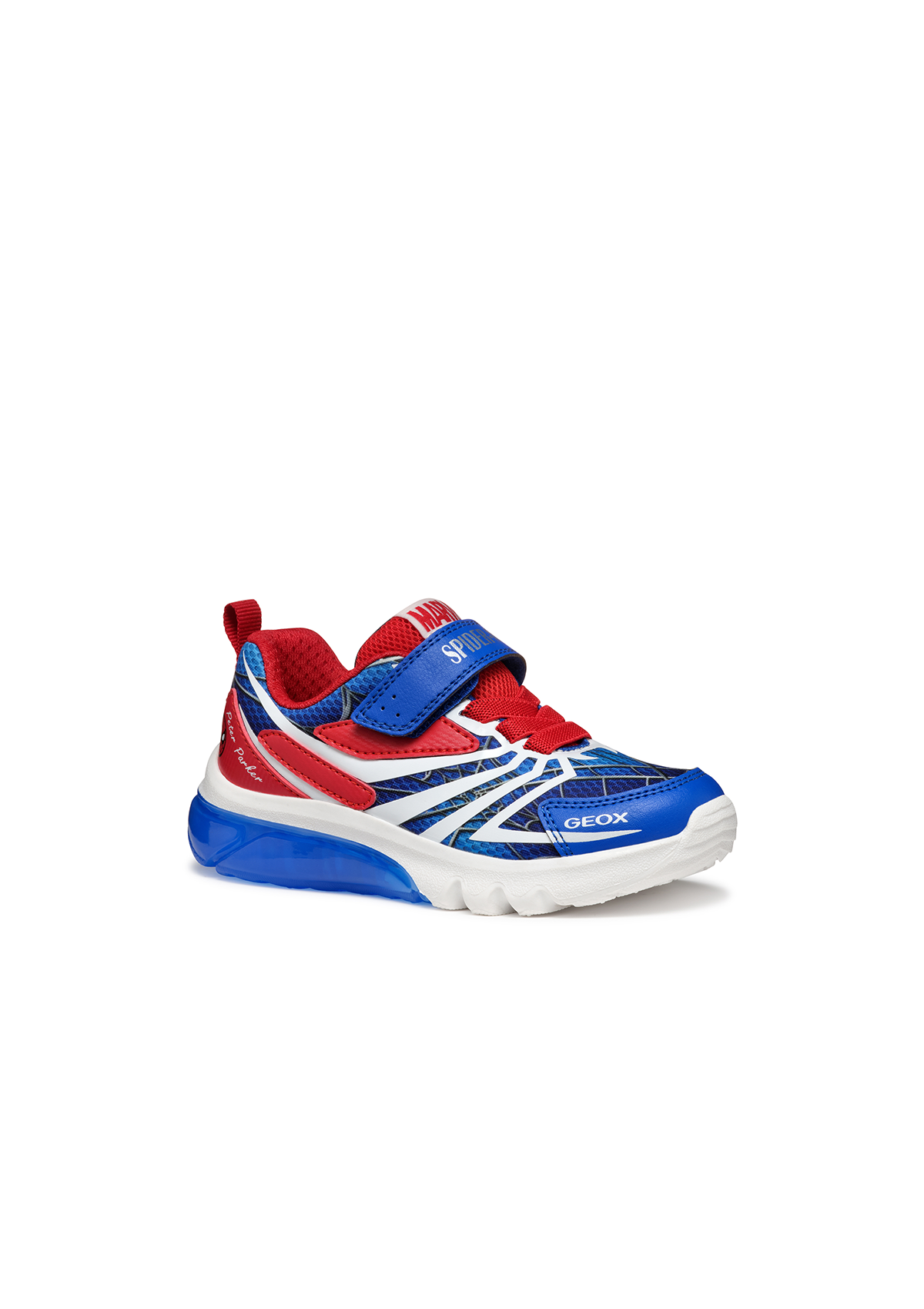 Geox Junior Boys Trainer CIBERDRON Spiderman Royal-Red
