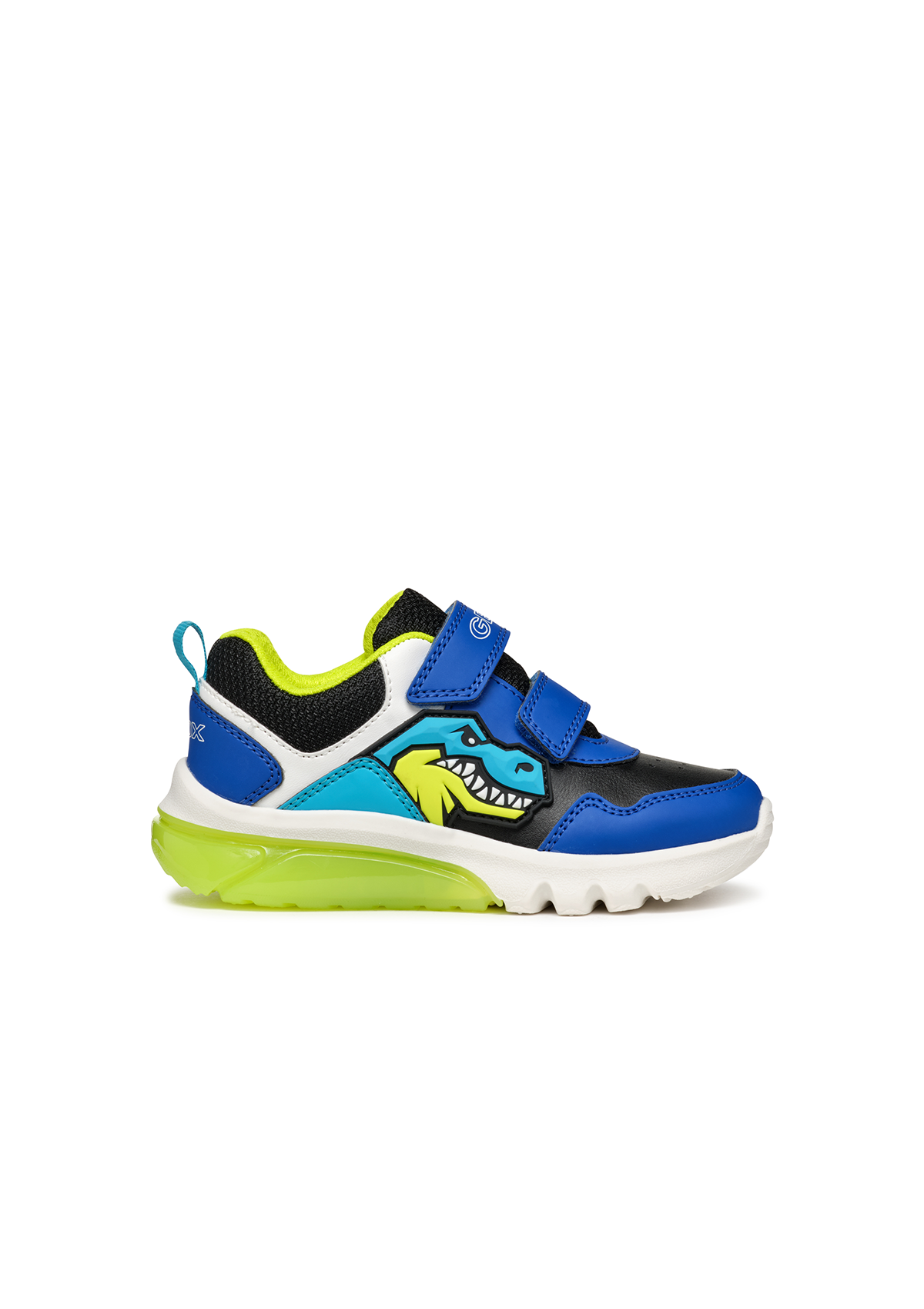 Geox Junior Boys Trainer CIBERDRON Lights-Up Royal/Lt Blue G23