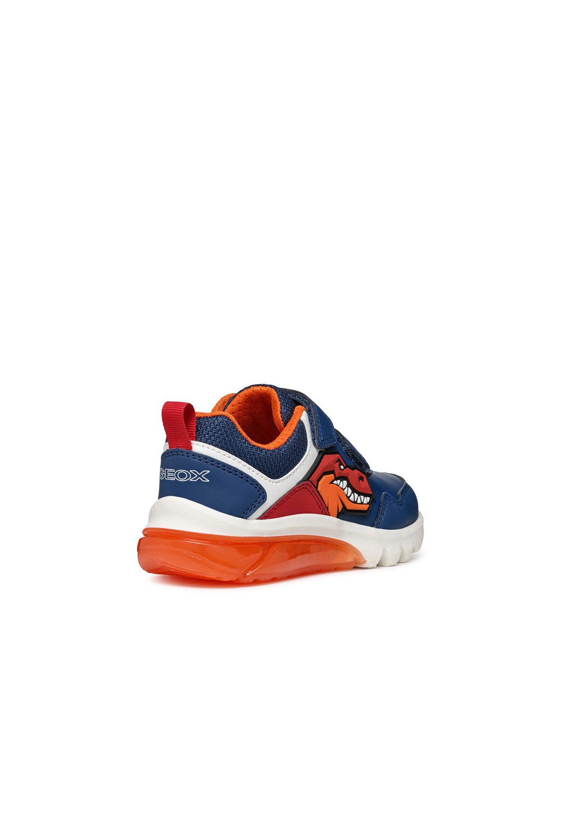 Geox Junior Boys Trainer CIBERDRON Lights-Up Avio/Red