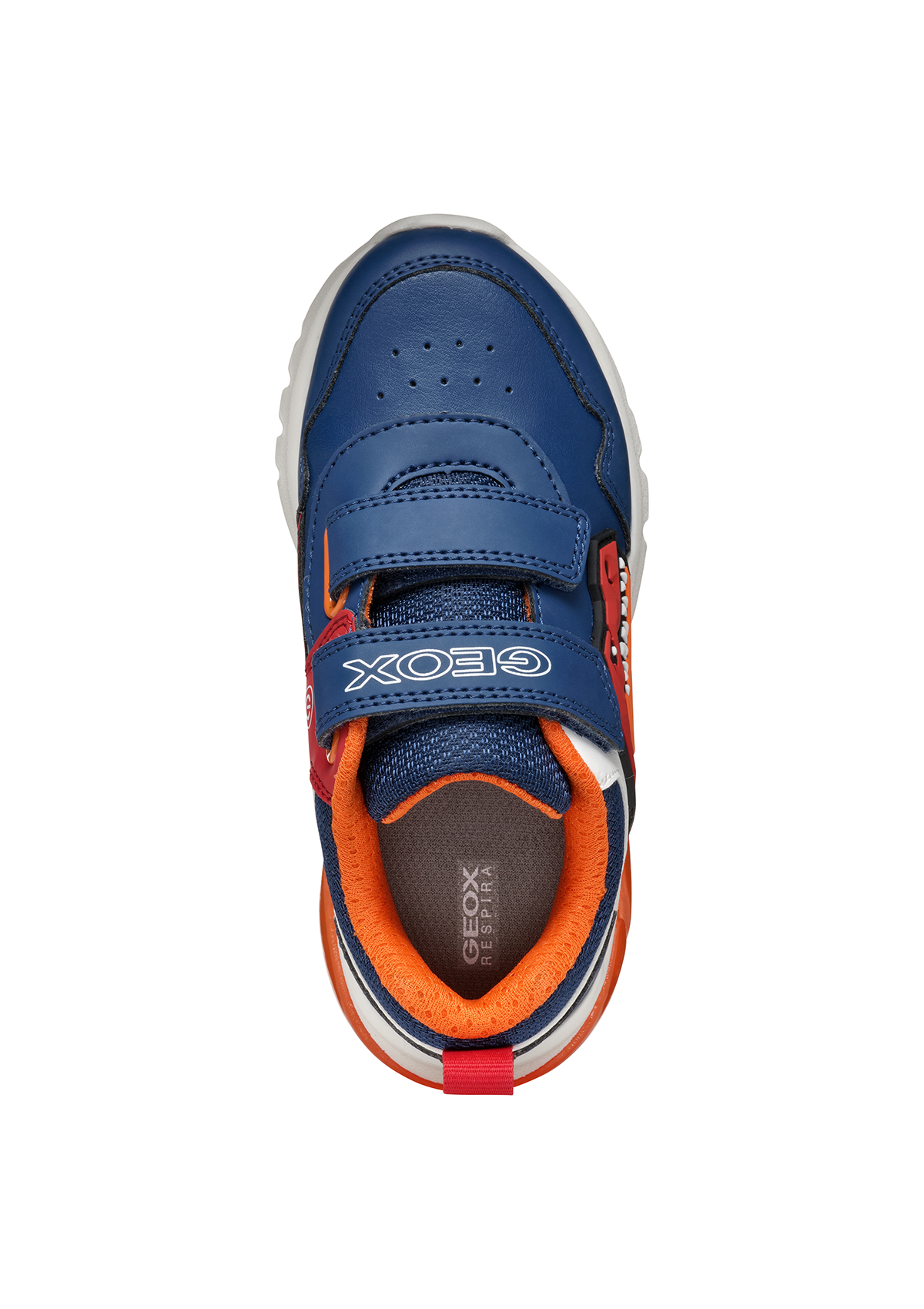 Geox Junior Boys Trainer CIBERDRON Lights-Up Avio/Red