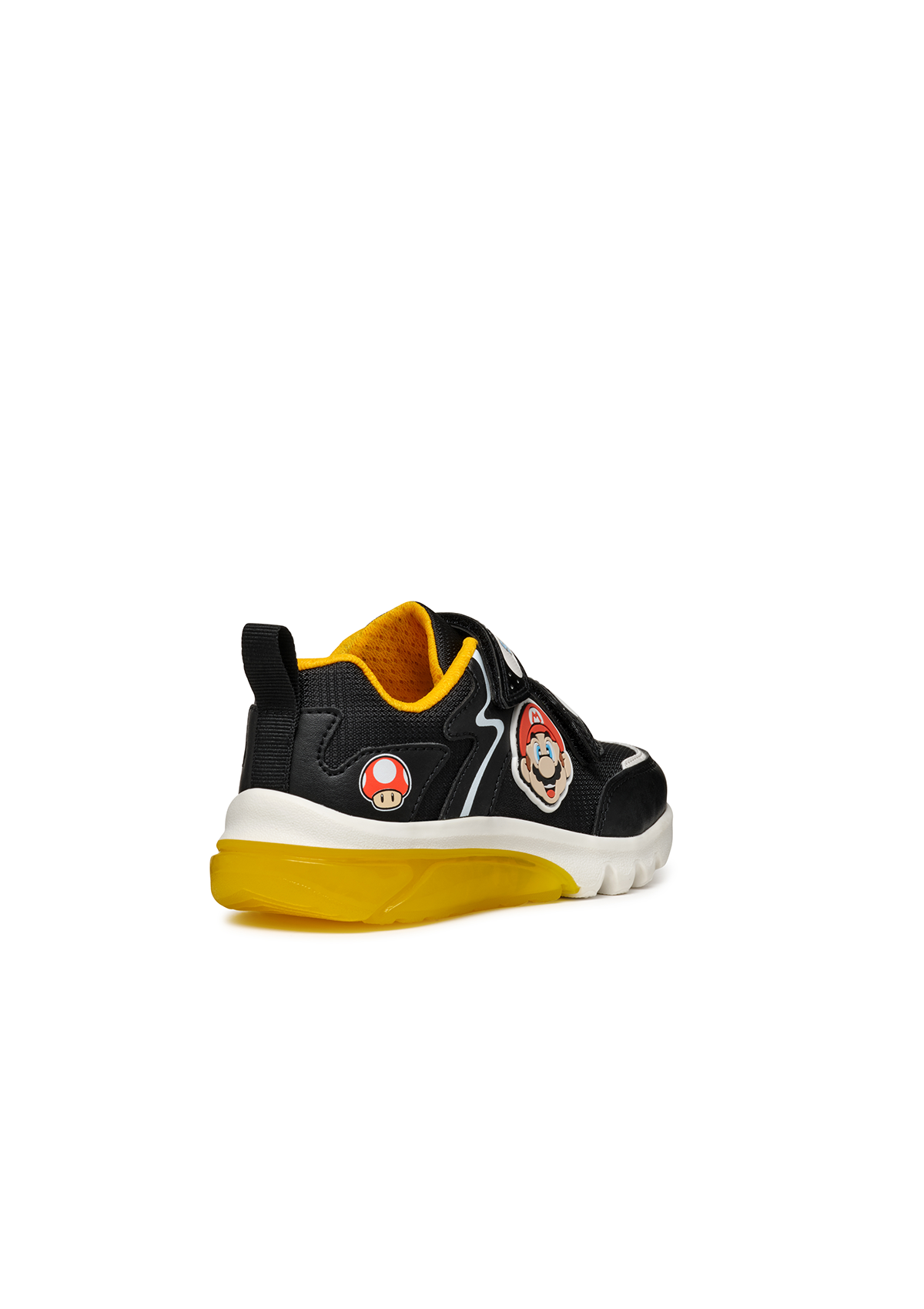 Geox Junior Boys Trainer CIBERDRON Lights-Up Super Mario Black/Yellow