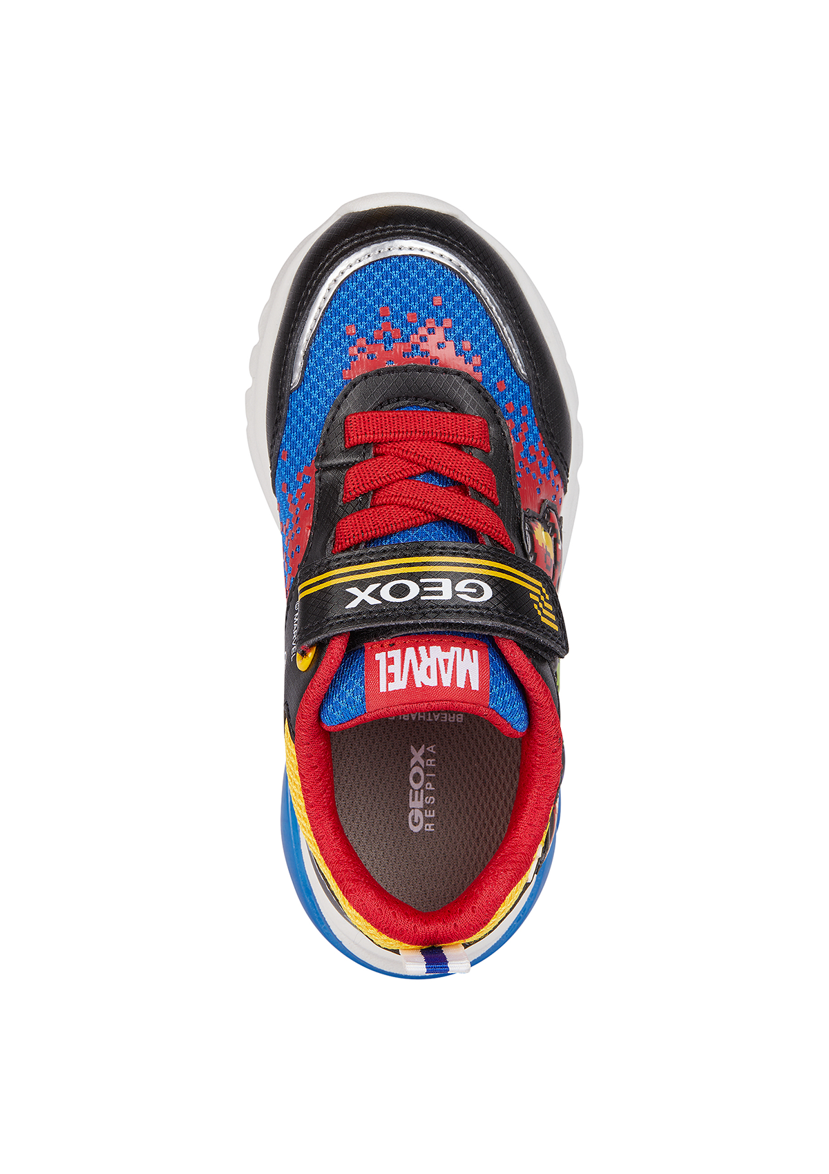 Geox Junior Boys Trainer CIBERDRON Lights-Up Black Royal