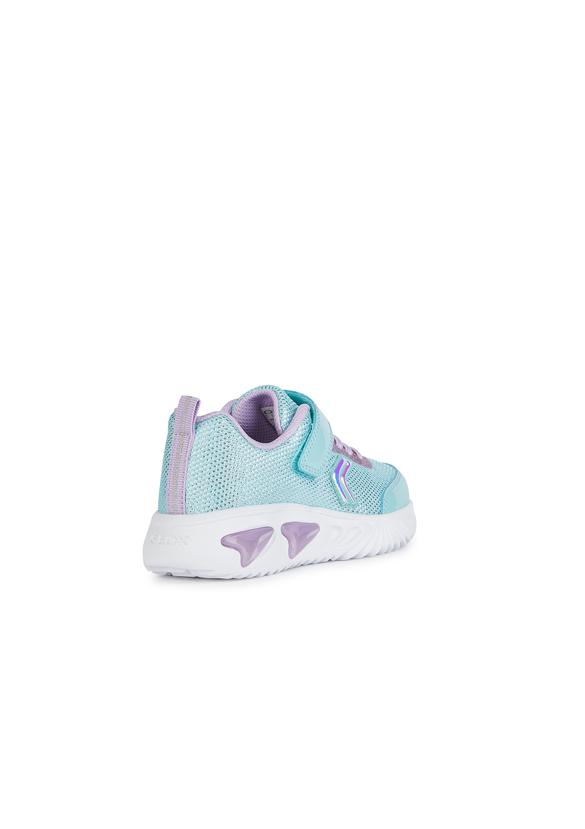 Geox Girls Trainer ASSISTER Lights-Up Aqua Lilac