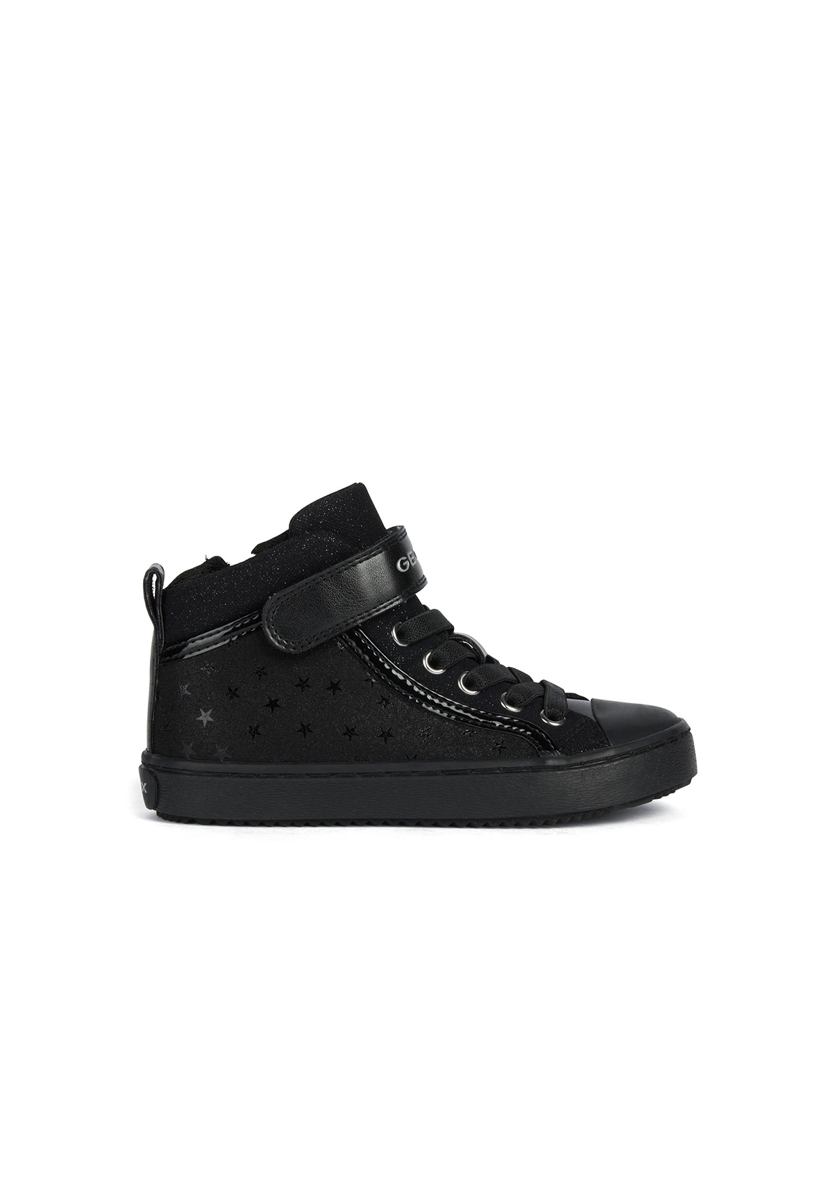 Geox Girls School Shoes KALISPERA Black Stars