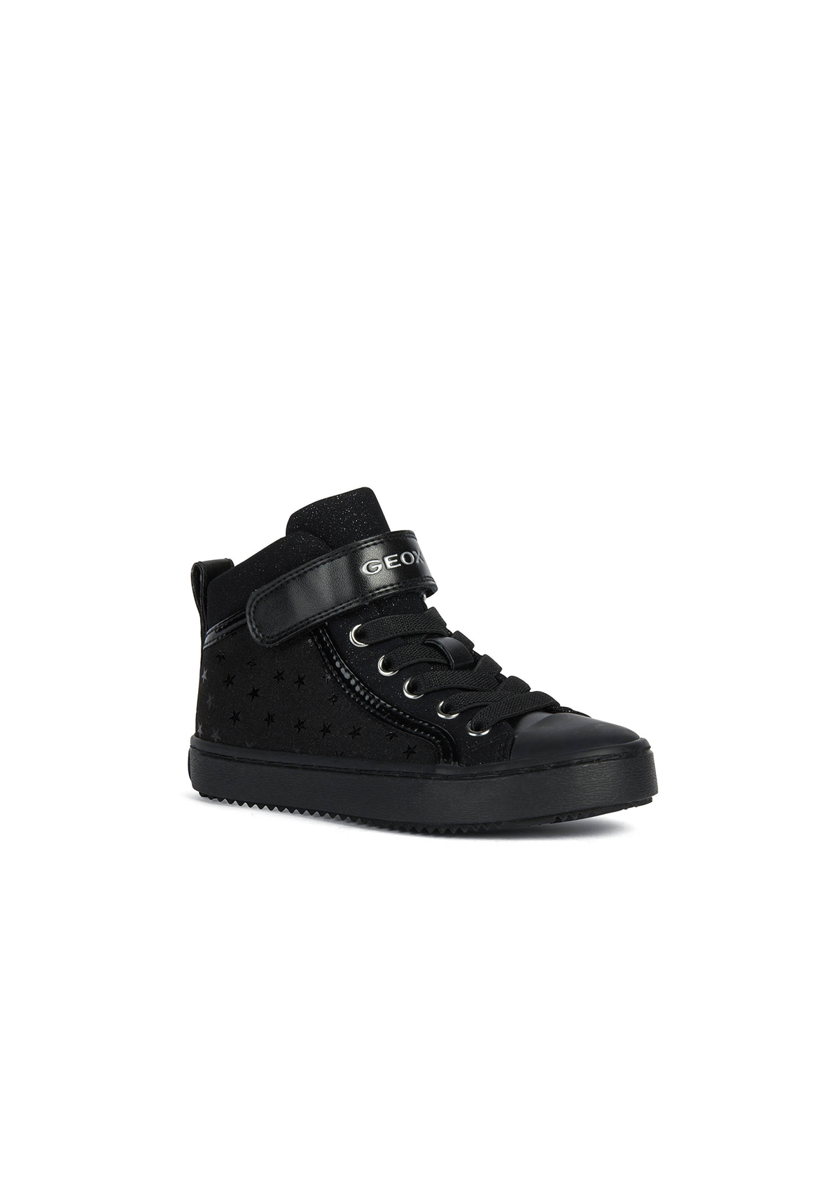 Geox Girls School Shoes KALISPERA Black Stars