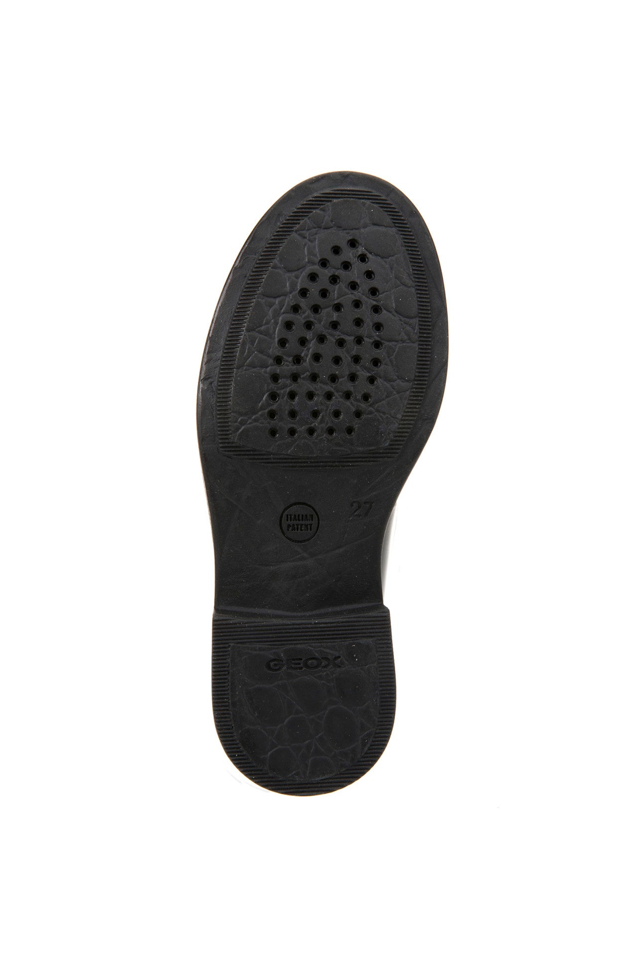 Geox Girls School Shoe AGATA Black Patent Loafer