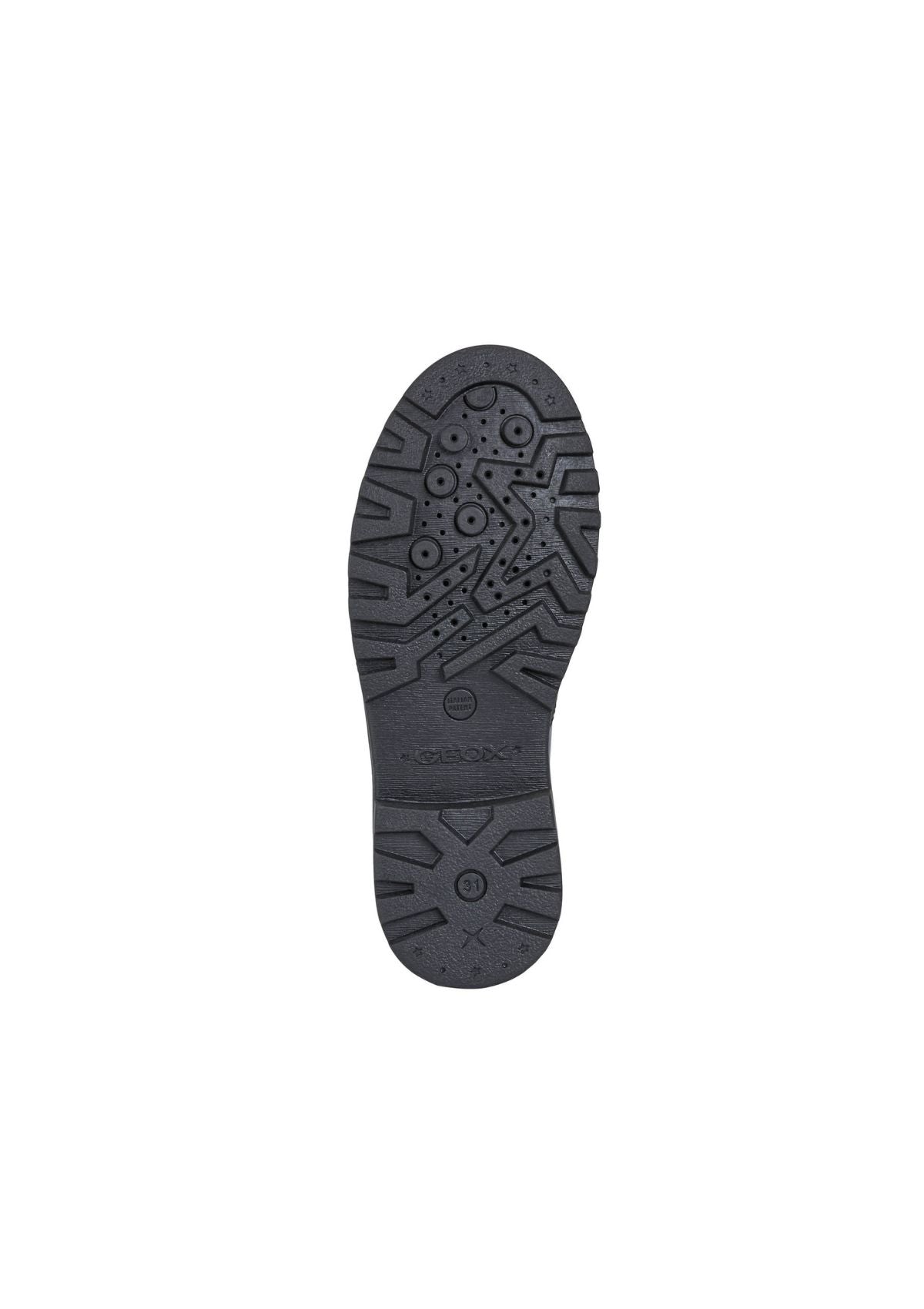 Geox Girls School Shoes CASEY Black Patent Laced sole