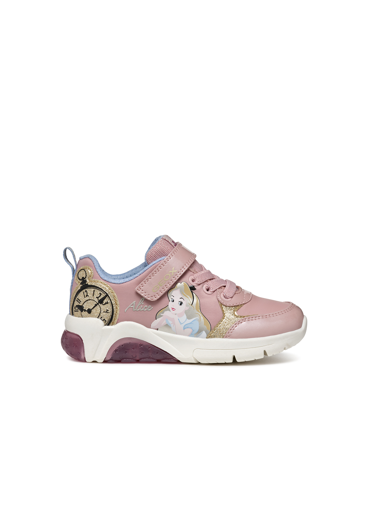 Light Up Geox Childrens Shoes Geox Girls Trainer FADINLIGHT Lights