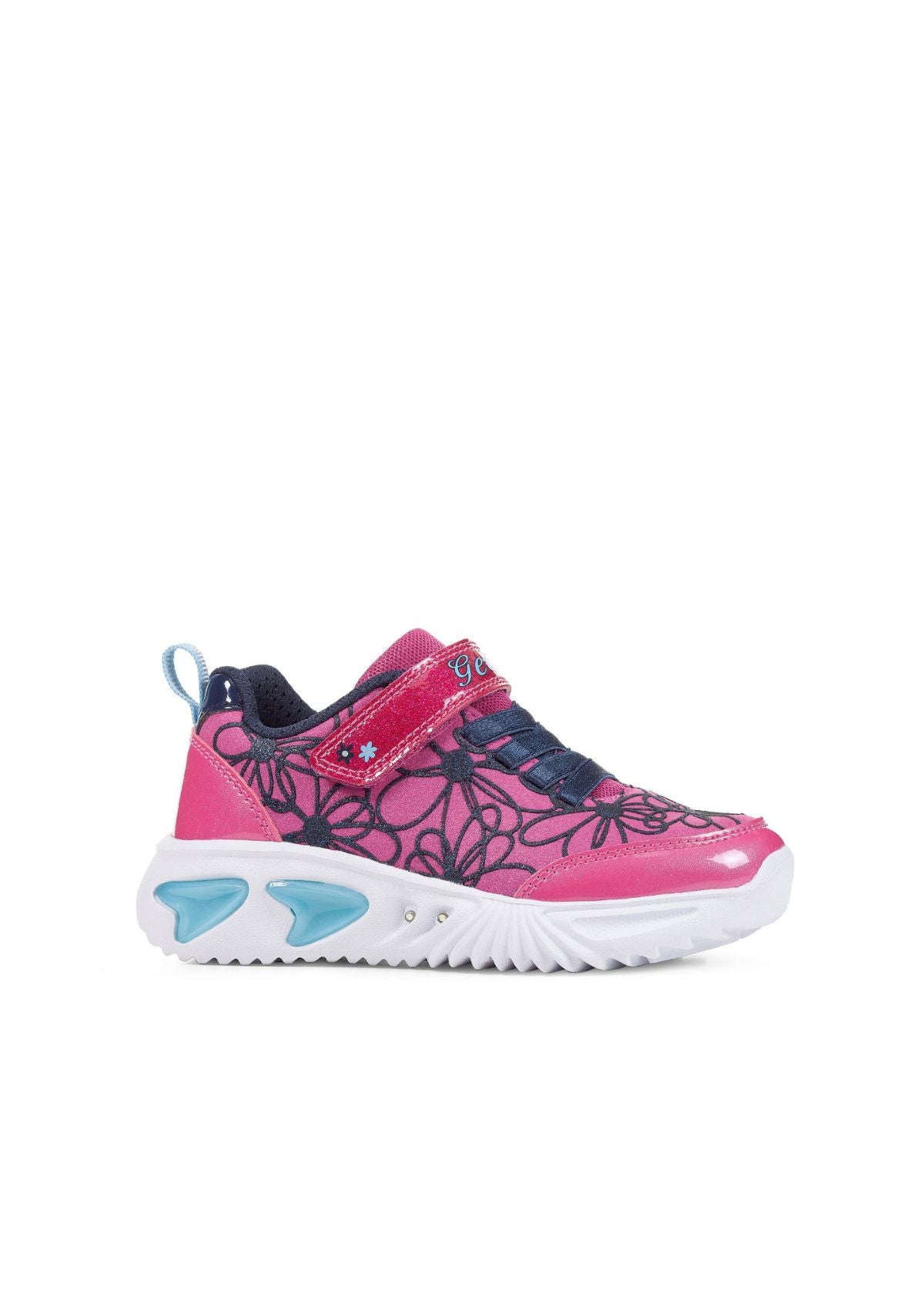 Geox Junior Girls ASSISTER Fuchsia Navy side