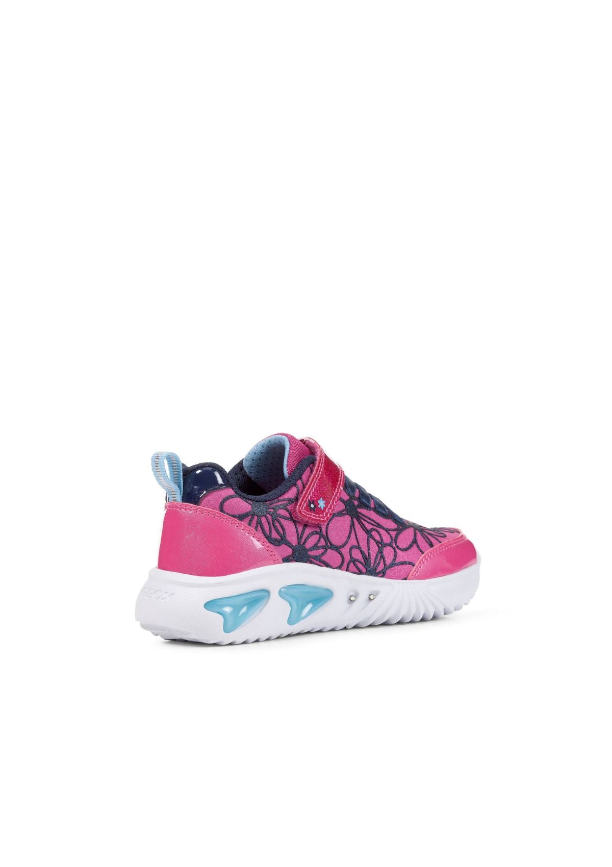 Geox Junior Girls ASSISTER Fuchsia Navy side back