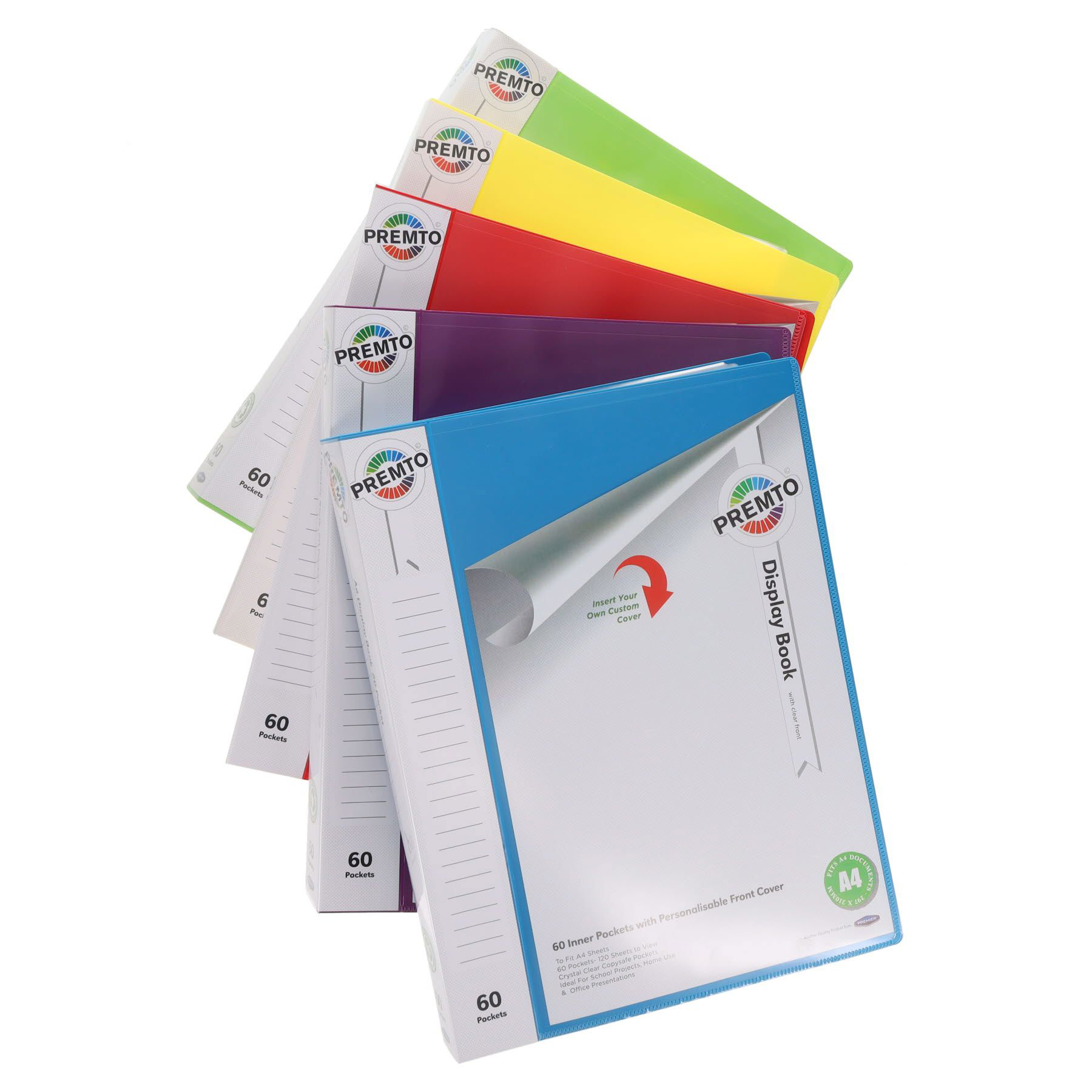 A4 60 Pockets Display Book 5 Asst Cdu
