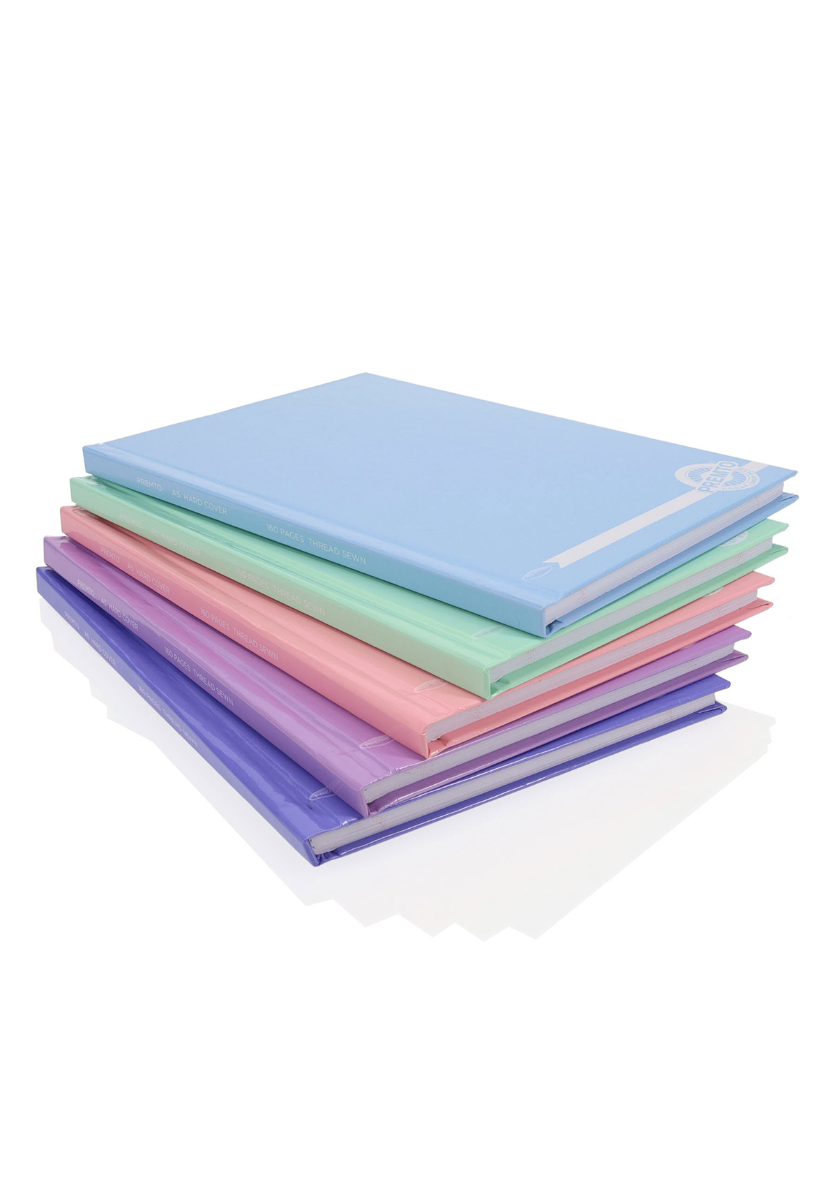 Pastel A5 160pg Hardback Notebook - 5 Asst