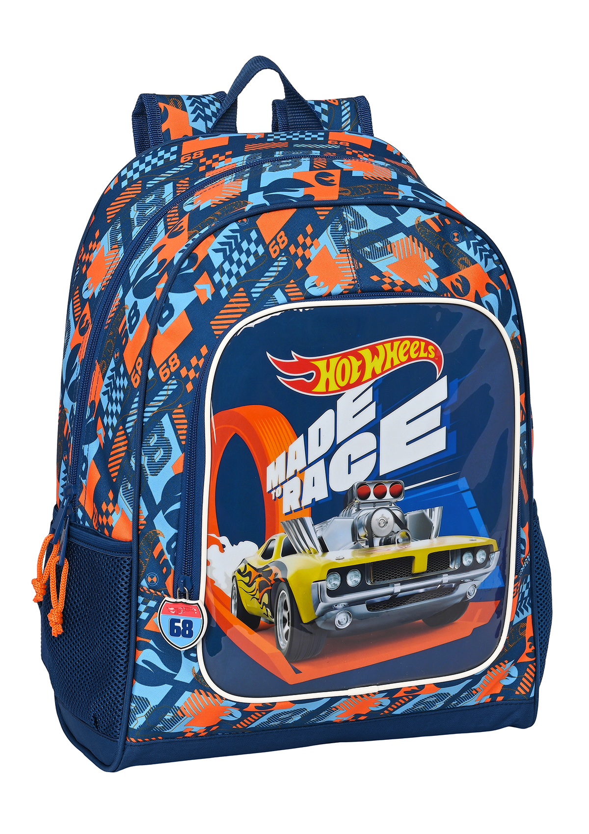 Hot Wheels Backpack For Boys – Race Car Schoolbag / Kids Rucksack (Black Polyester)