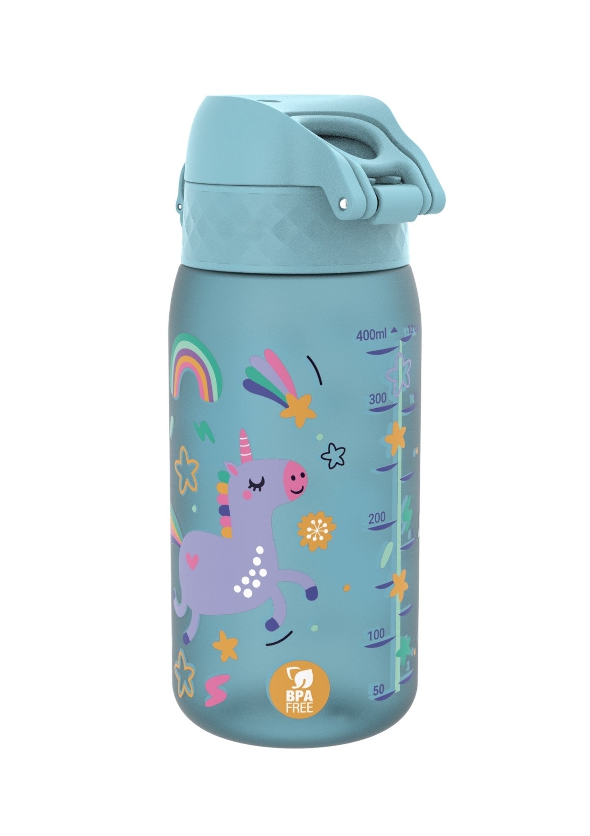 ION8 Recyclon Blue Unicorn Water Bottle Leak Proof 350ml (12oz) BPA Free Z2