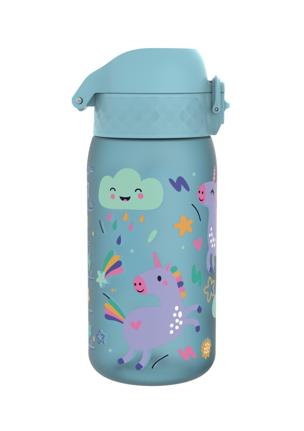 ION8 Recyclon Blue Unicorn Water Bottle Leak Proof 350ml (12oz) BPA Free Z2