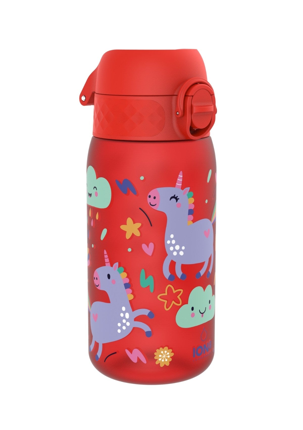 ION8 Recyclon Red Unicorns Water Bottle Leak Proof 350ml (12oz) BPA Free Z2