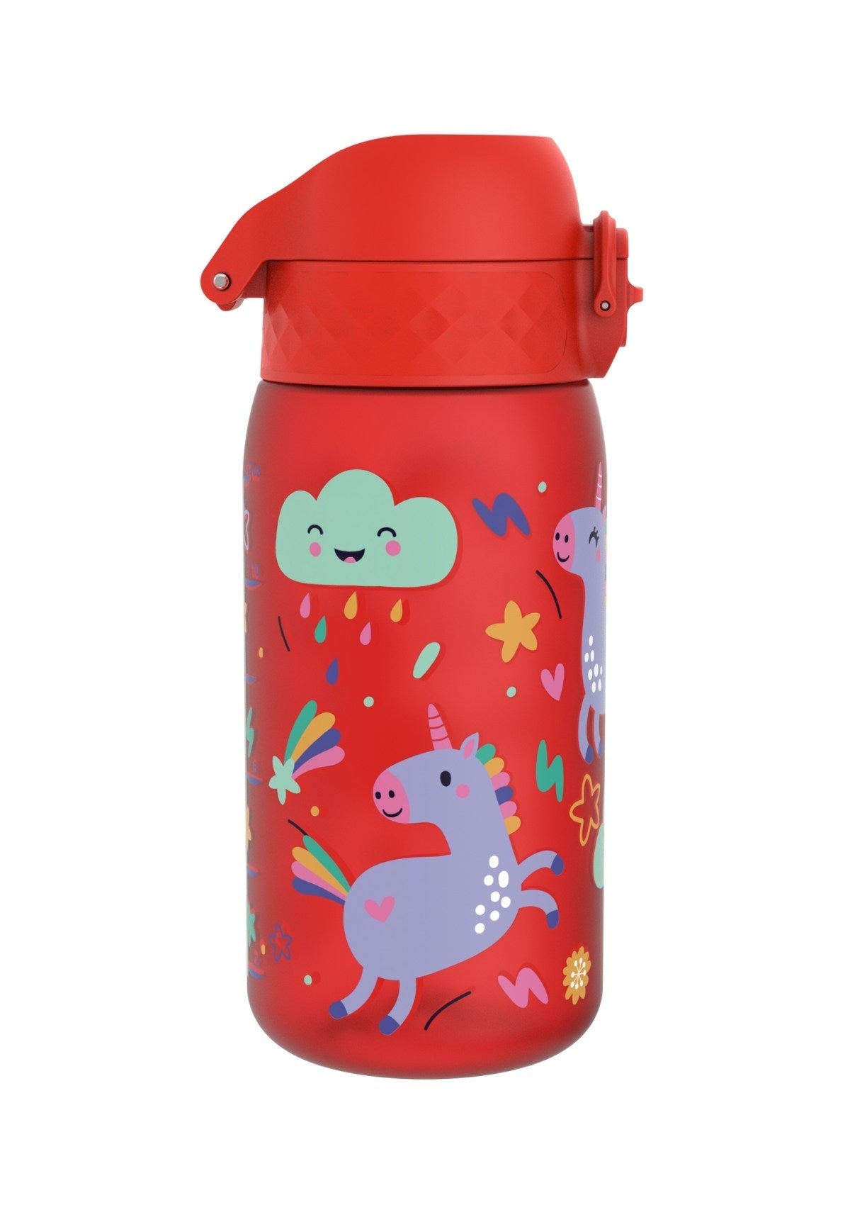 ION8 Recyclon Red Unicorns Water Bottle Leak Proof 350ml (12oz) BPA Free Z2