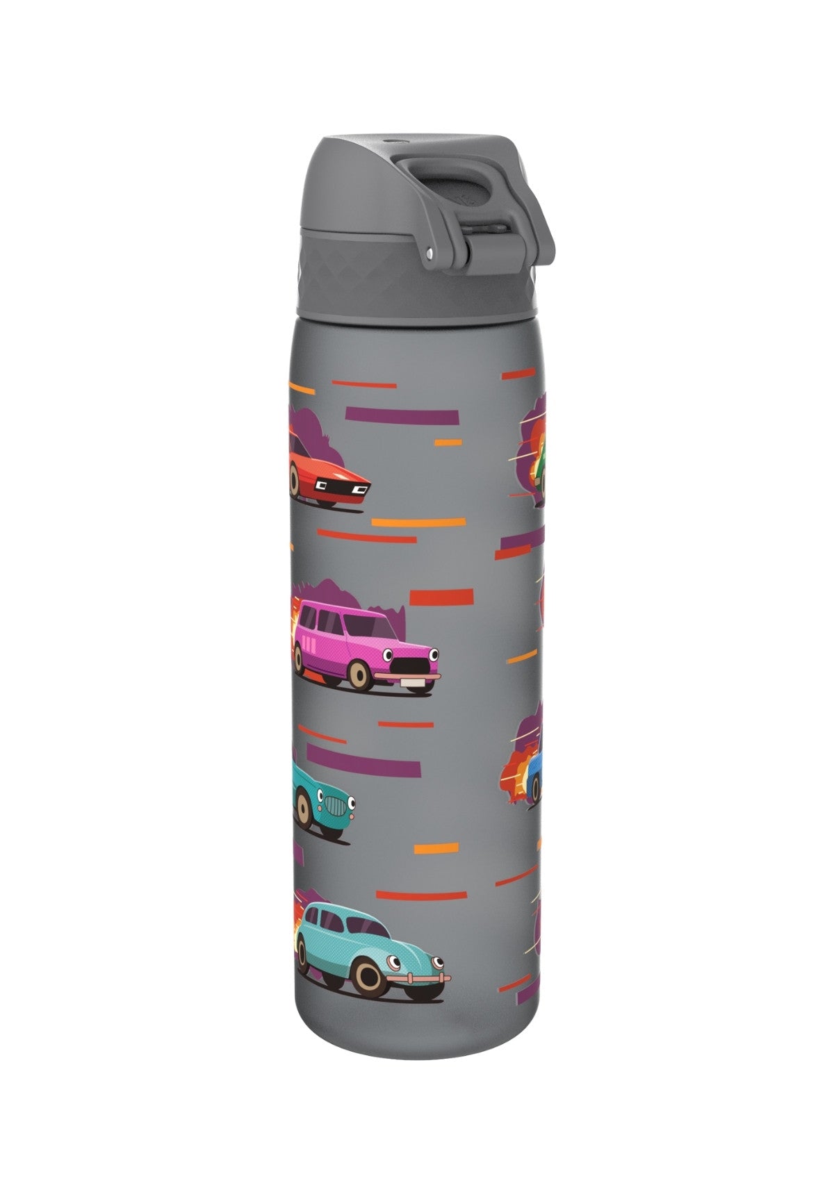ION8 Recyclon Sport Cars Grey Water Bottle Leak Proof 500ml Z2